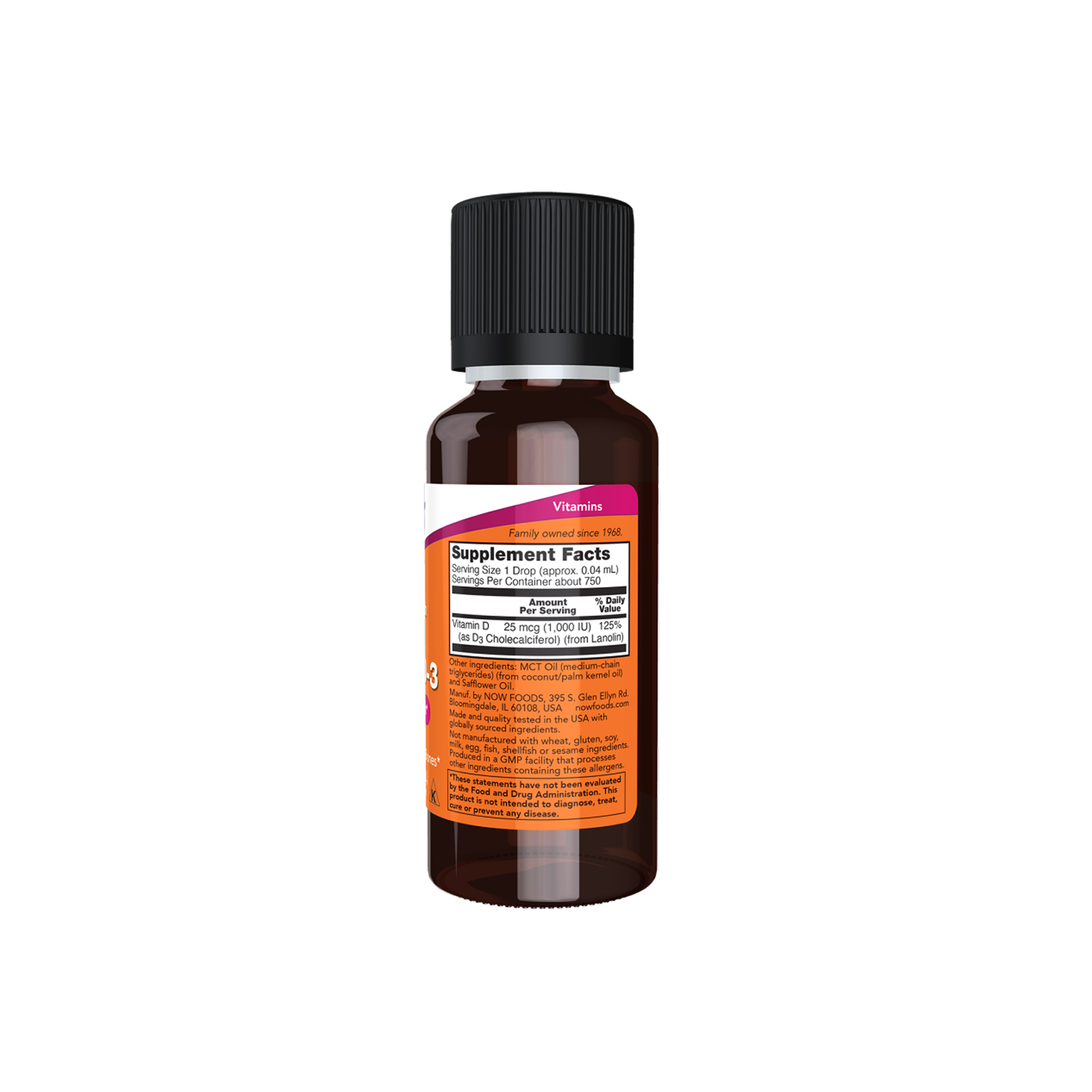 NOW Foods Vitamin D-3 Liquid Extra Strength 30 ml