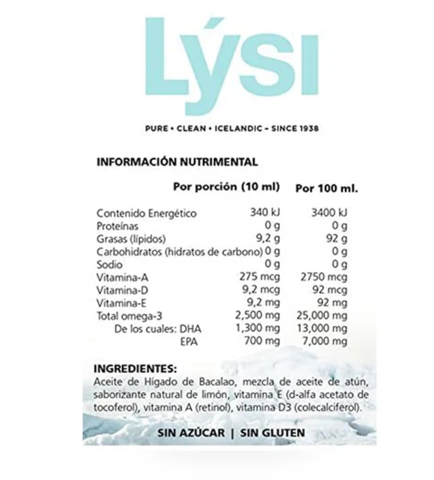 Lysi Omega 3 en Aceite de Pescado Junior sabor limón