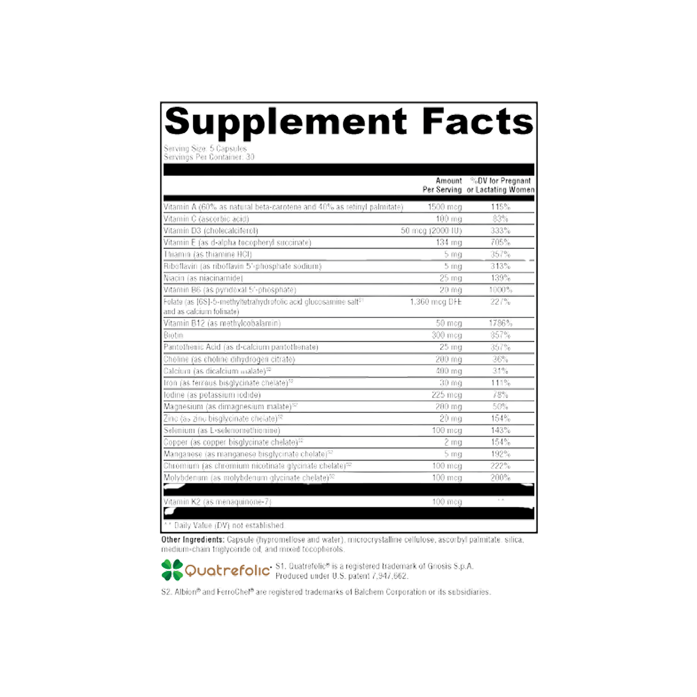 Xymogen Prenatal Essentials 150 cápsulas vegetarianas