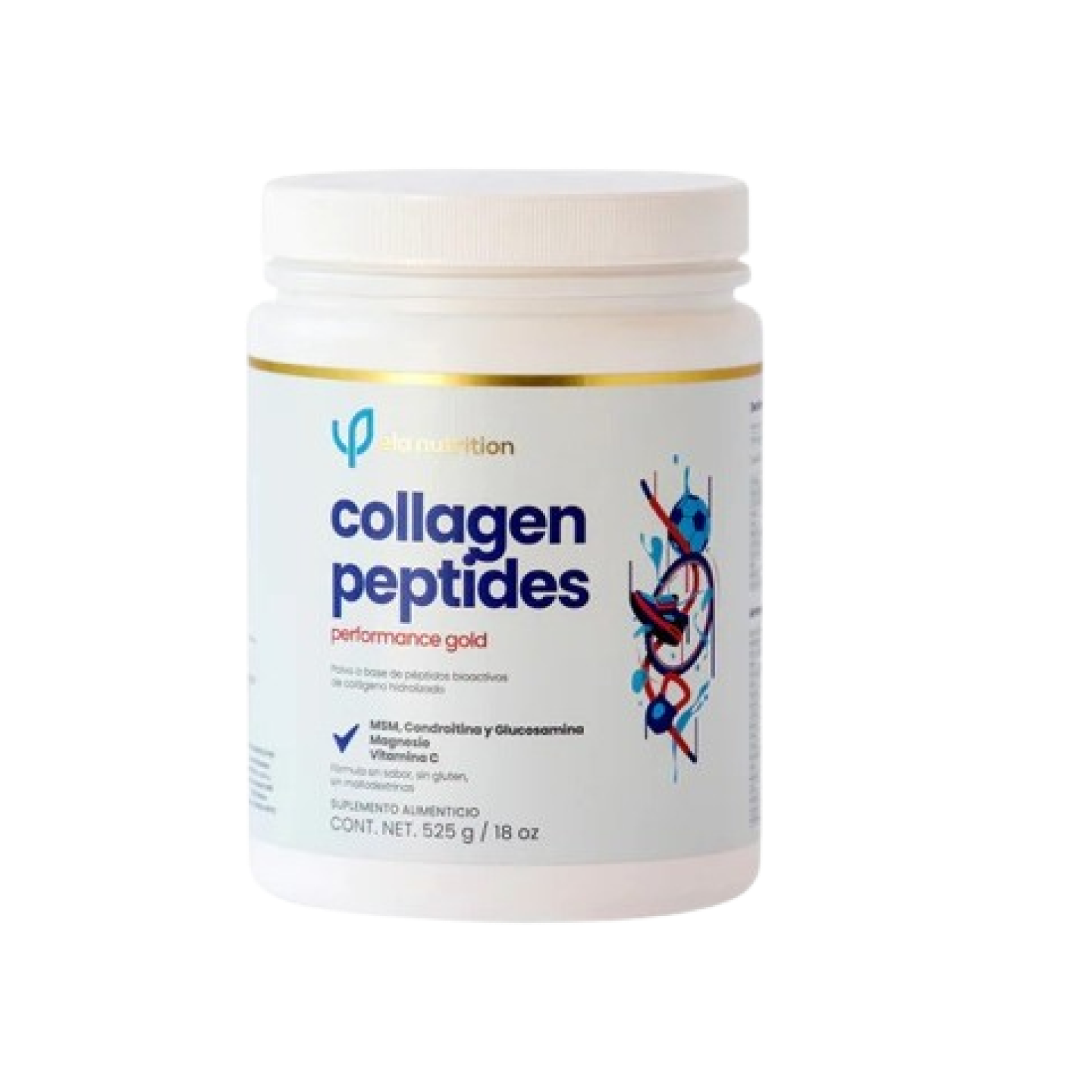 Ela Nutrition Colágeno Vitaminas Performance Gold, 525 gr