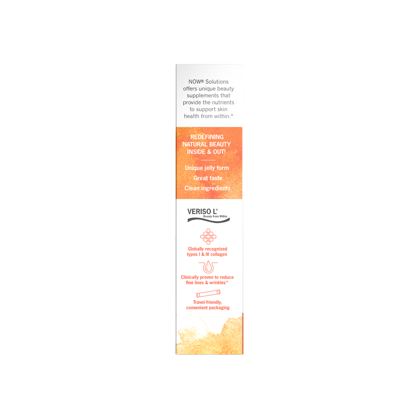 NOW Foods Collagen Jelly Beauty Complex Sweet Orange 10 Sticks