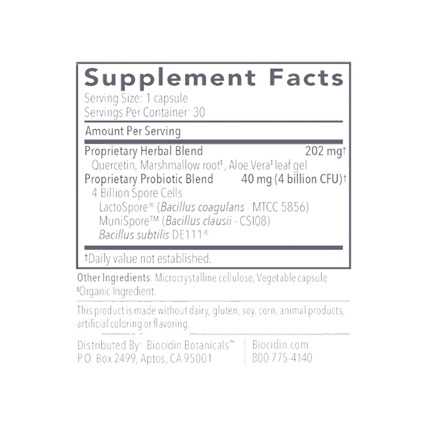 Biocidin Proflora 4R 30 cápsulas vegetales