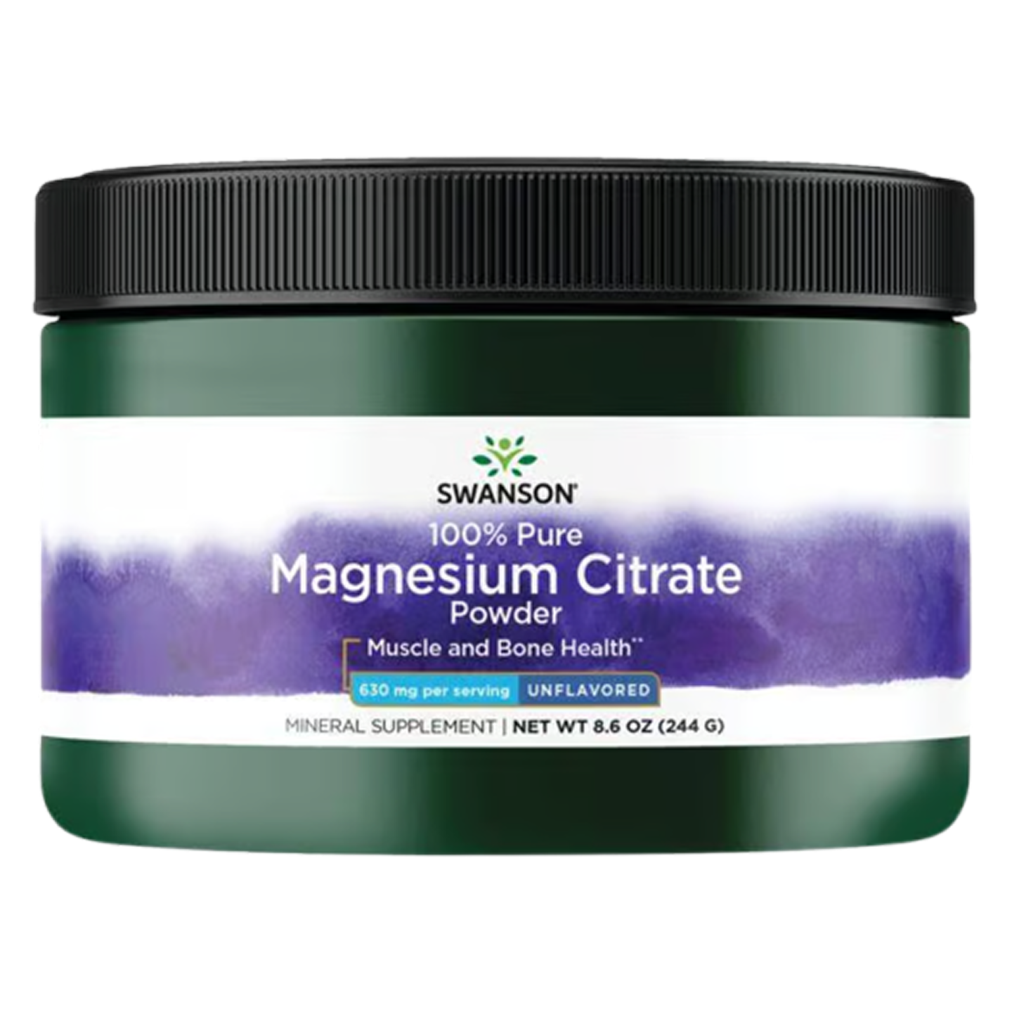 Swanson Premium Magnesium Citrate Powder 630 mg 244 g