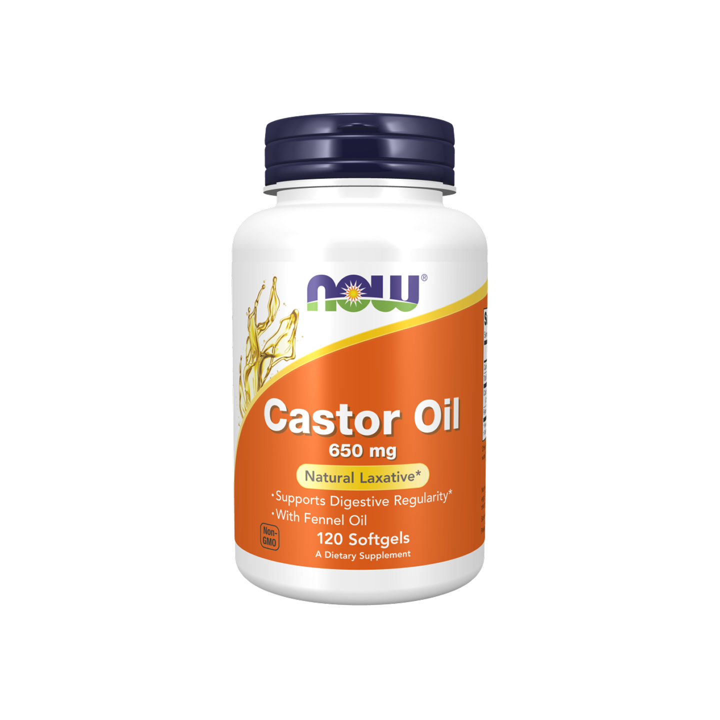 NOW Foods Aceite de ricino 650 mg Cápsulas blandas 120