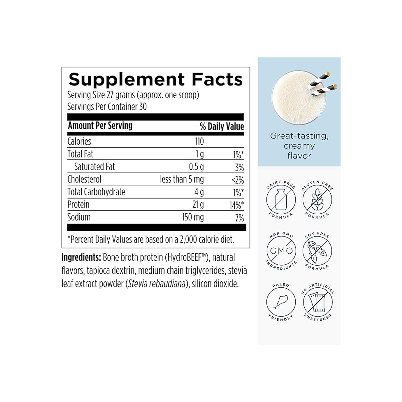 Designs for Health PurePaleo Protein Vainilla 30 porciones
