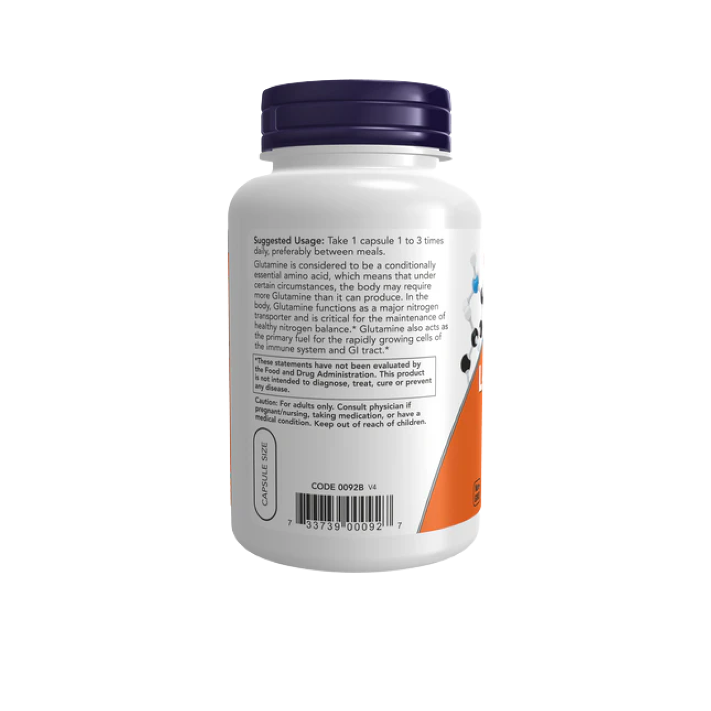 L- Glutamina 500 mg 120 VCAPS/ L-Glutamine 500 mg