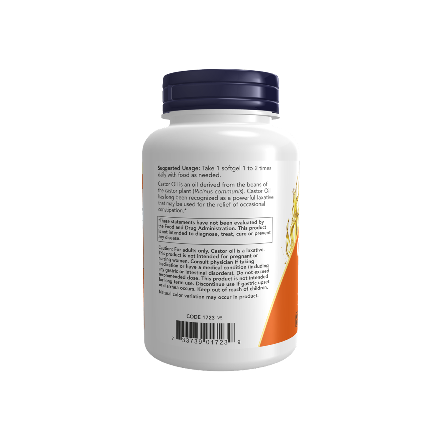 NOW Foods Aceite de ricino 650 mg Cápsulas blandas 120