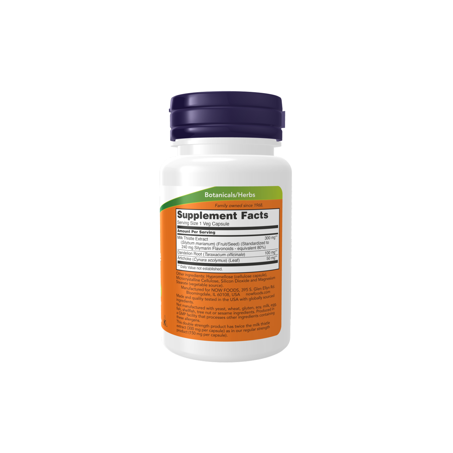 Now Fords Extracto de cardo mariano 300 mg, 50 cápsulas