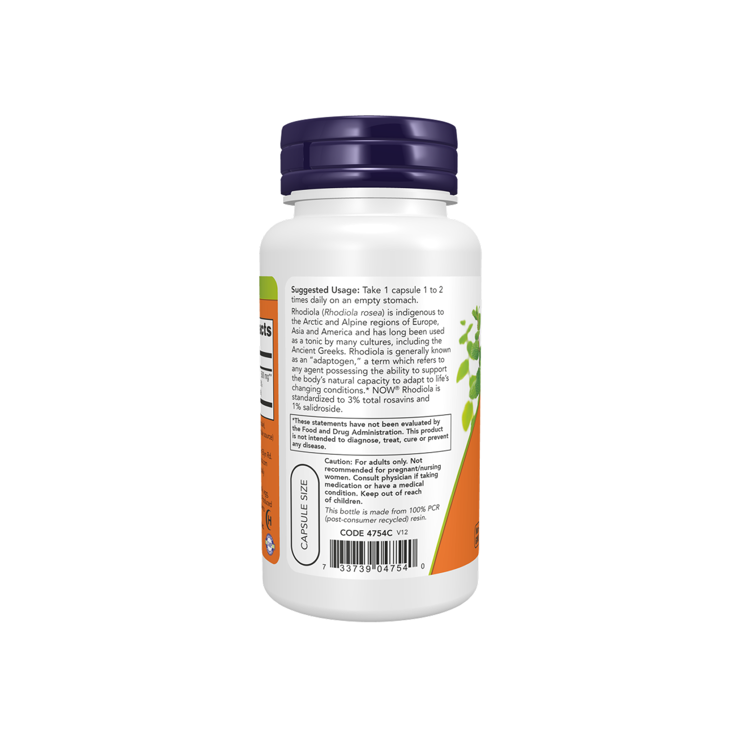 NOW Foods Rhodiola 500 mg, 60 cápsulas vegetarianas