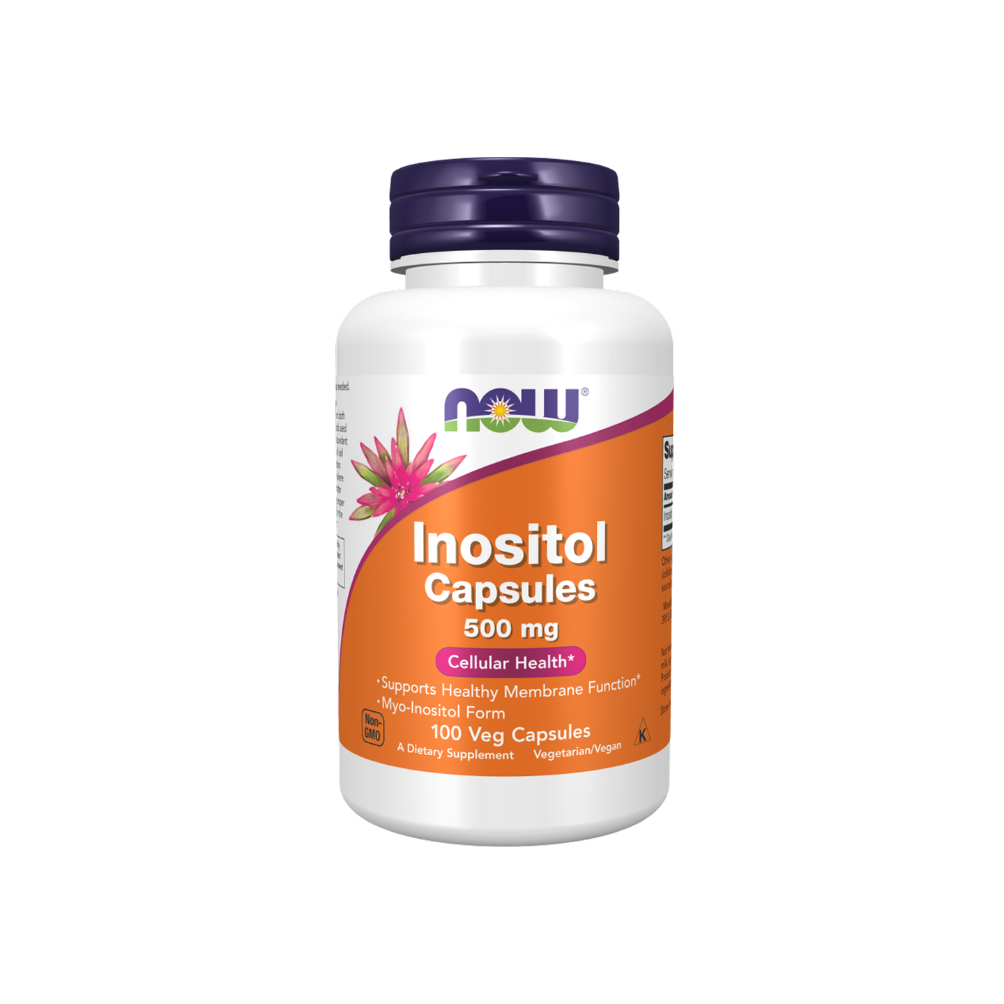 NOW Foods Inositol 500 mg, 100 cápsulas vegetarianas