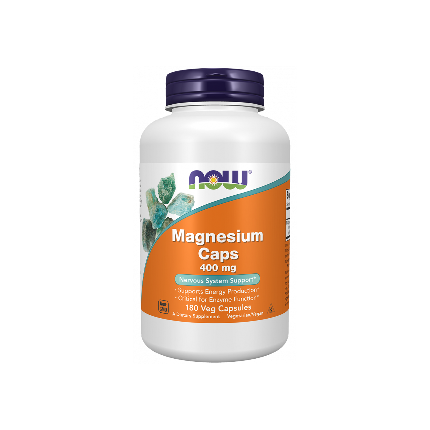 NOW Foods Magnesio 400 mg, 180 cápsulas vegetarianas