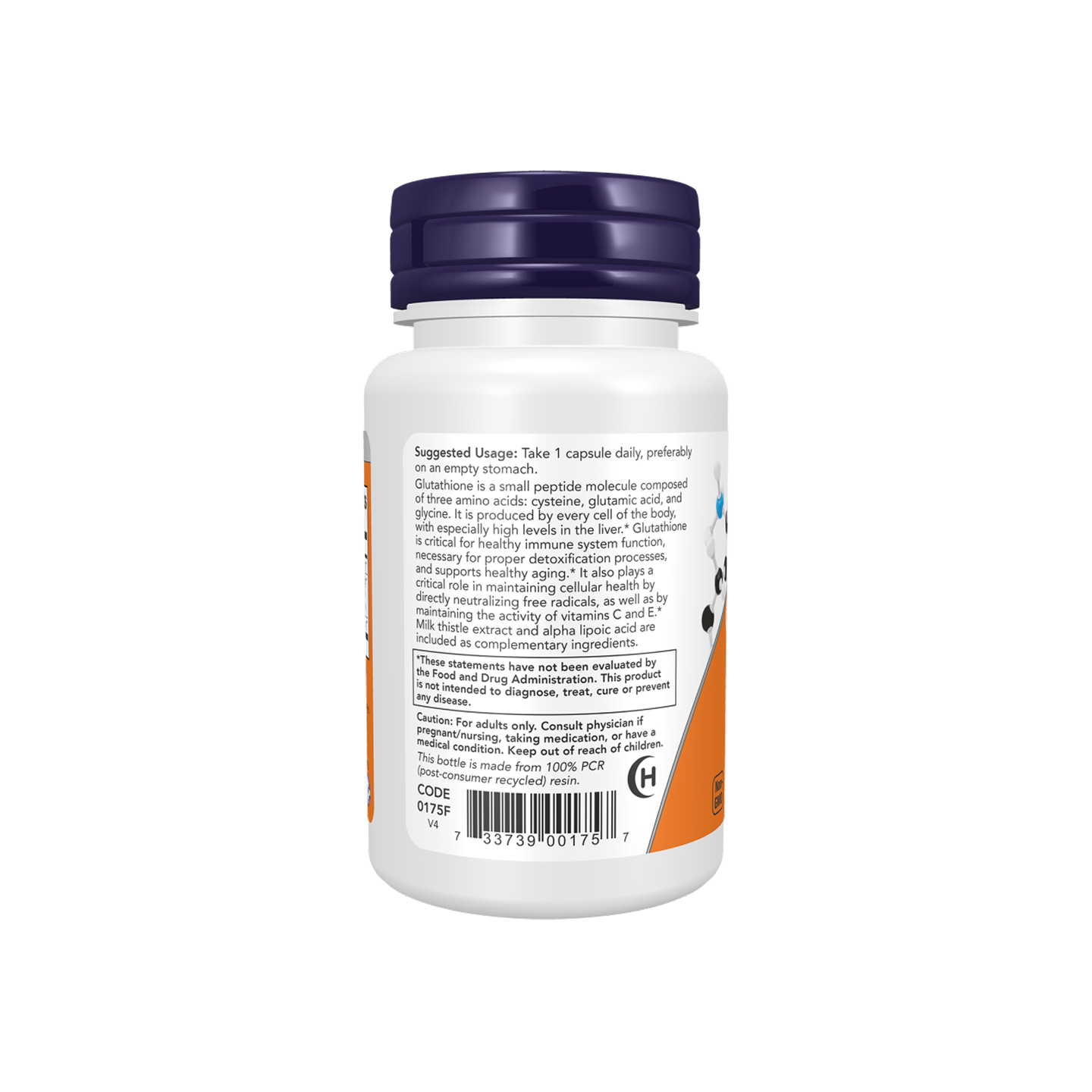 NOW Foods Glutathione 500 mg, 60 cápsulas vegetales