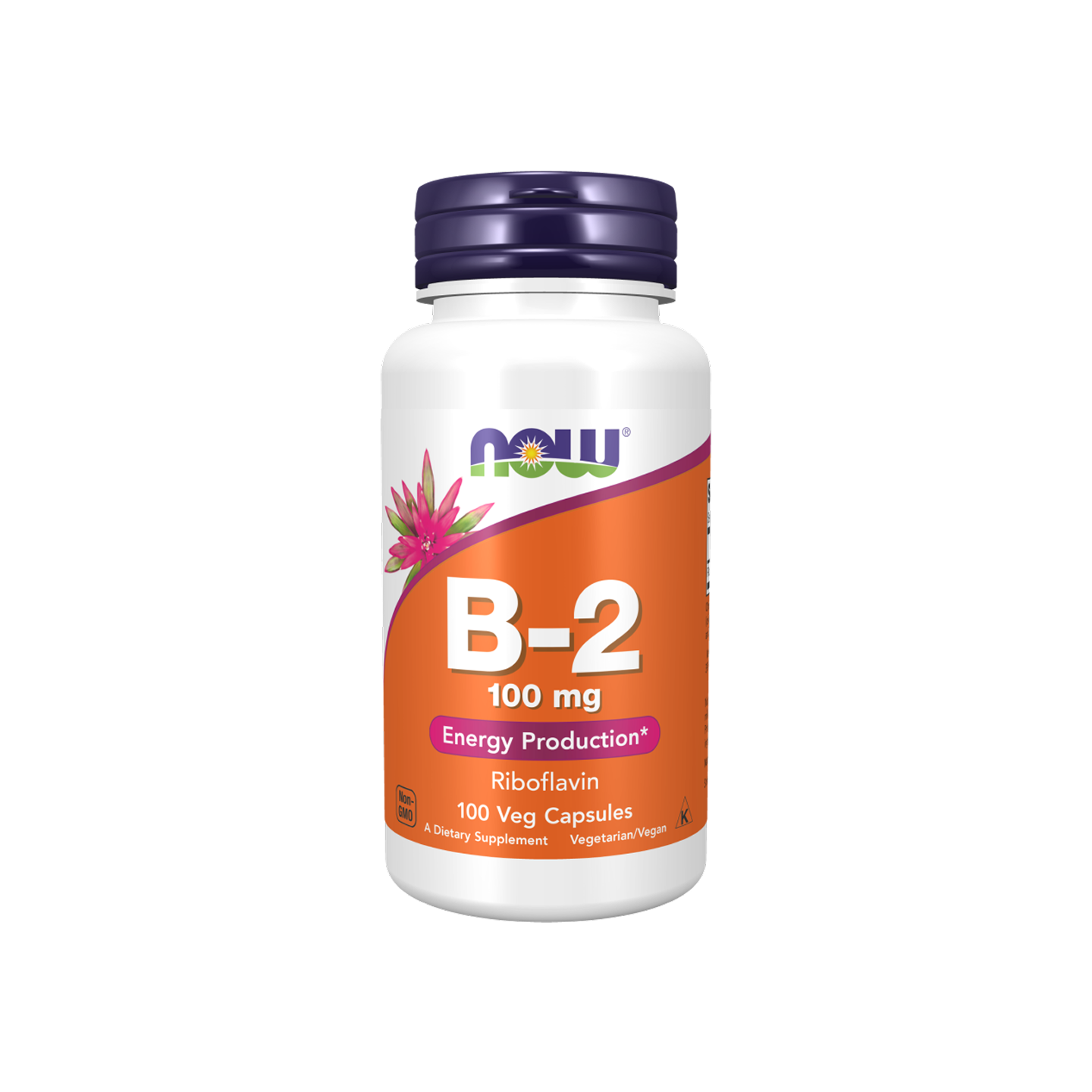 NOW Foods Vitamin B-2 (Riboflavin) 100 mg, 100 cápsulas vegetales