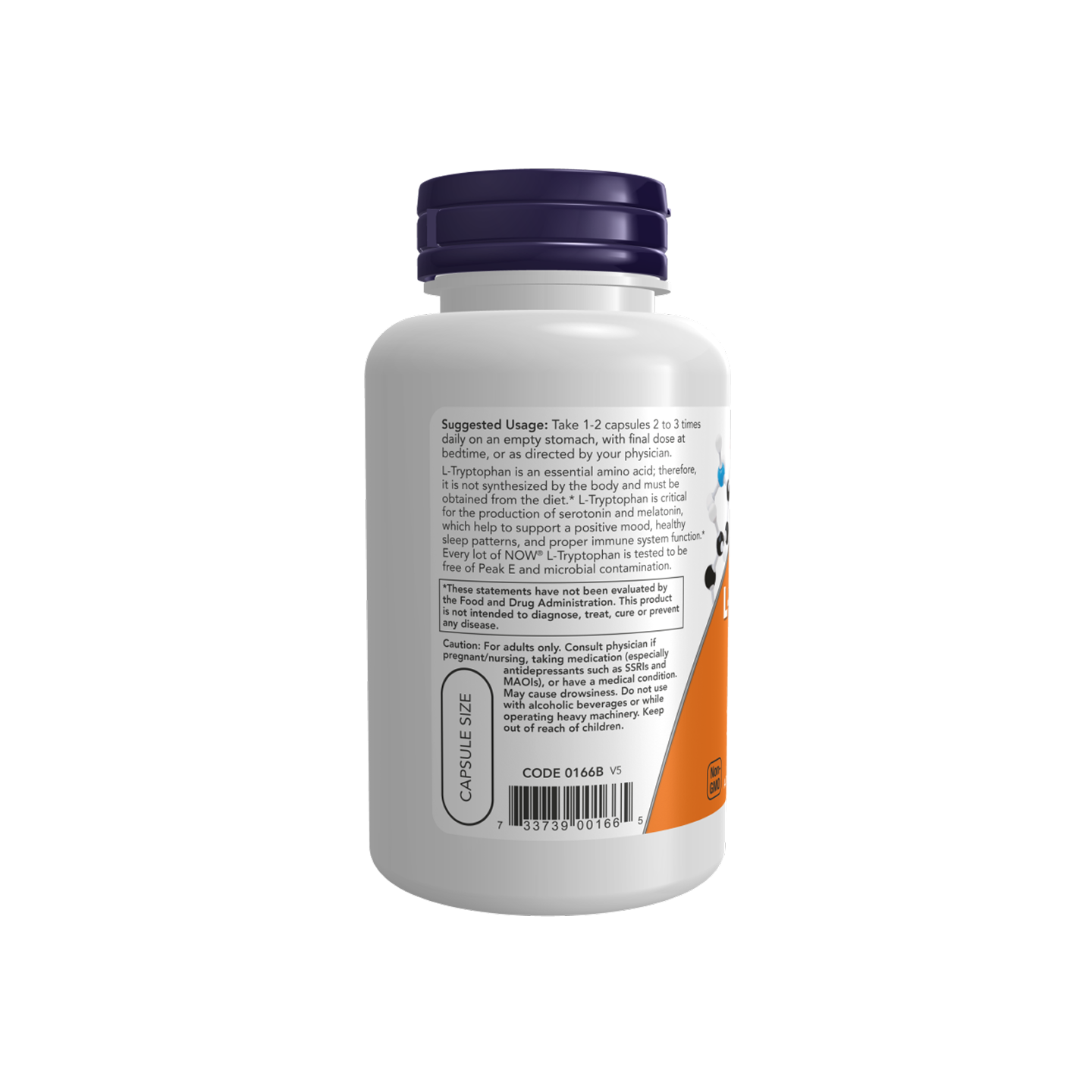 NOW Foods L-Tryptophan 500 mg, 60 cápsulas vegetales