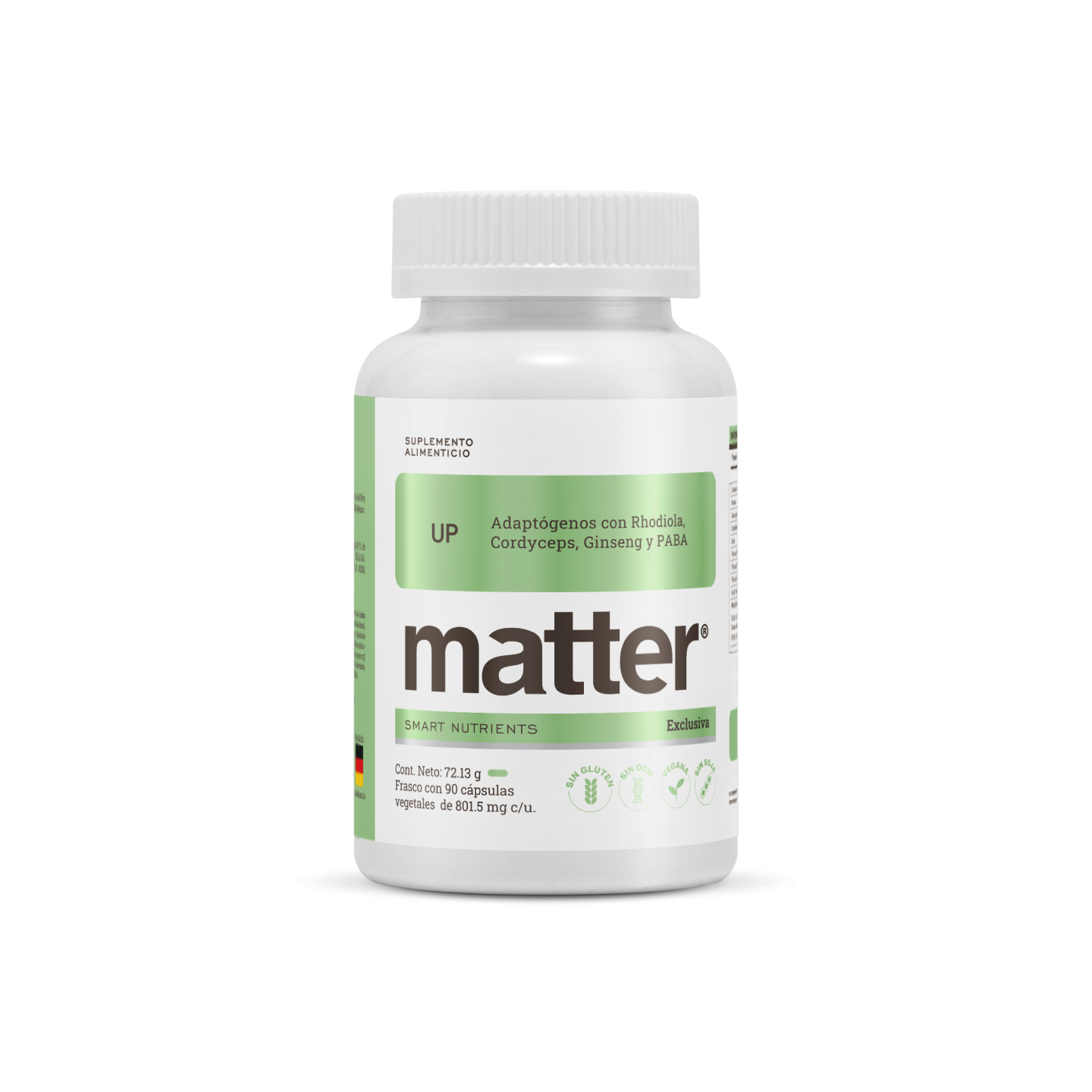 Matter Up | Adaptógenos con Rhodiola, Cordyceps, Ginseng y PABA