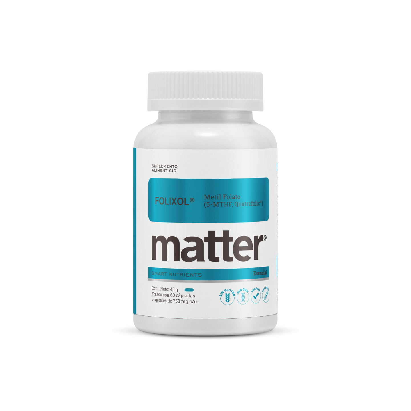 Matter Folixol | Metil Folato (QuatreFolic-5-MTHF), 60 cápsulas
