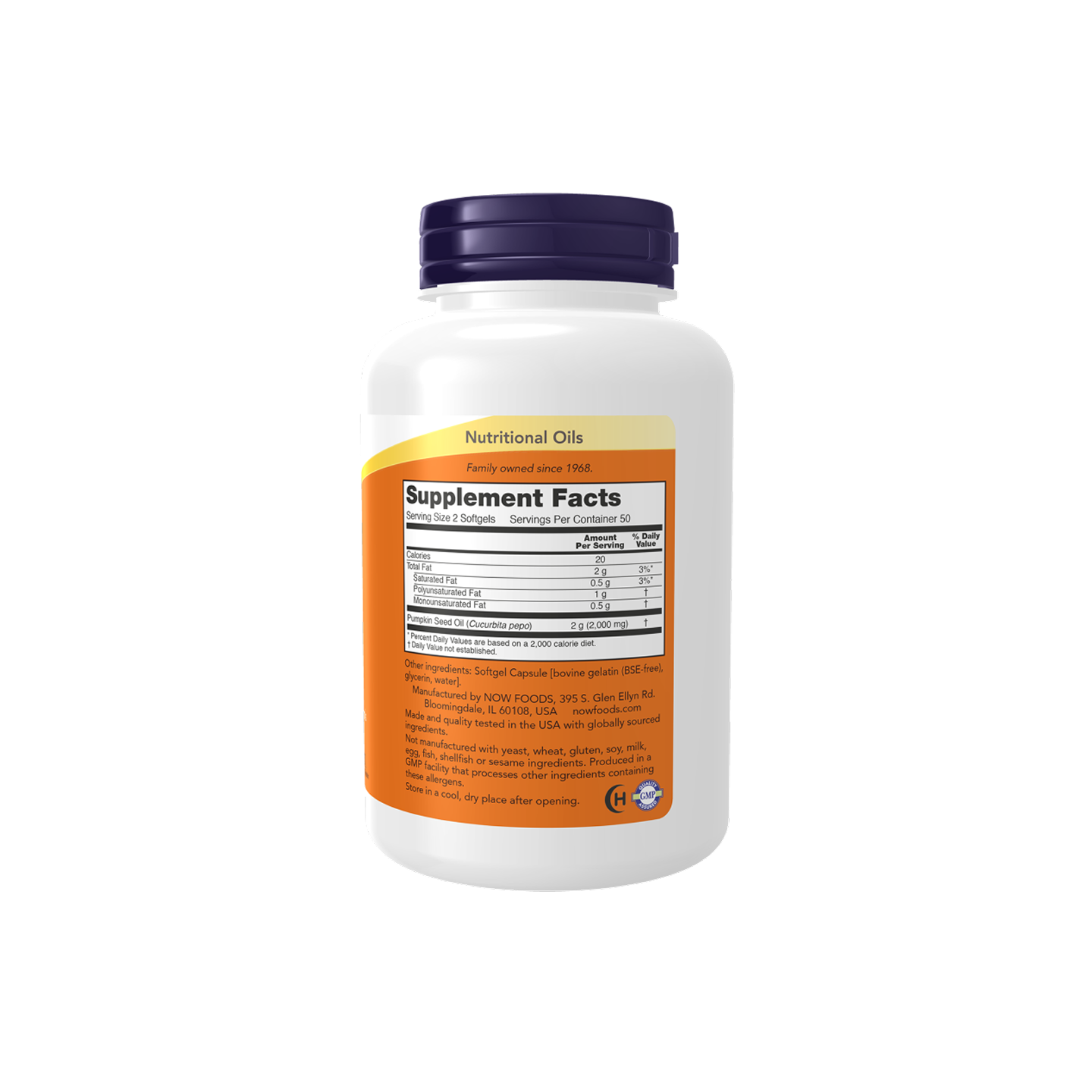 NOW Foods Pumpkin Seed Oil 1000 mg 100 Softgels