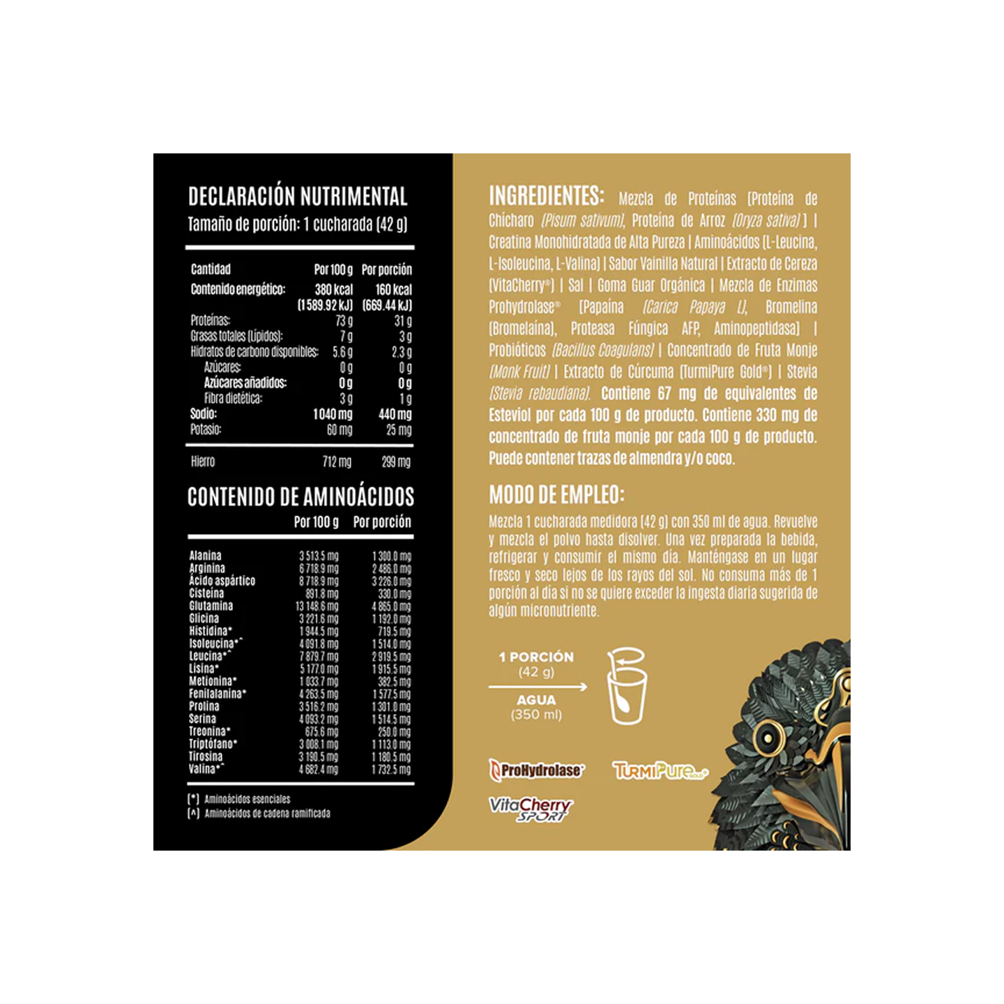 Birdman Falcon Performance Golden Vainilla 1.9 kg 45 servicios