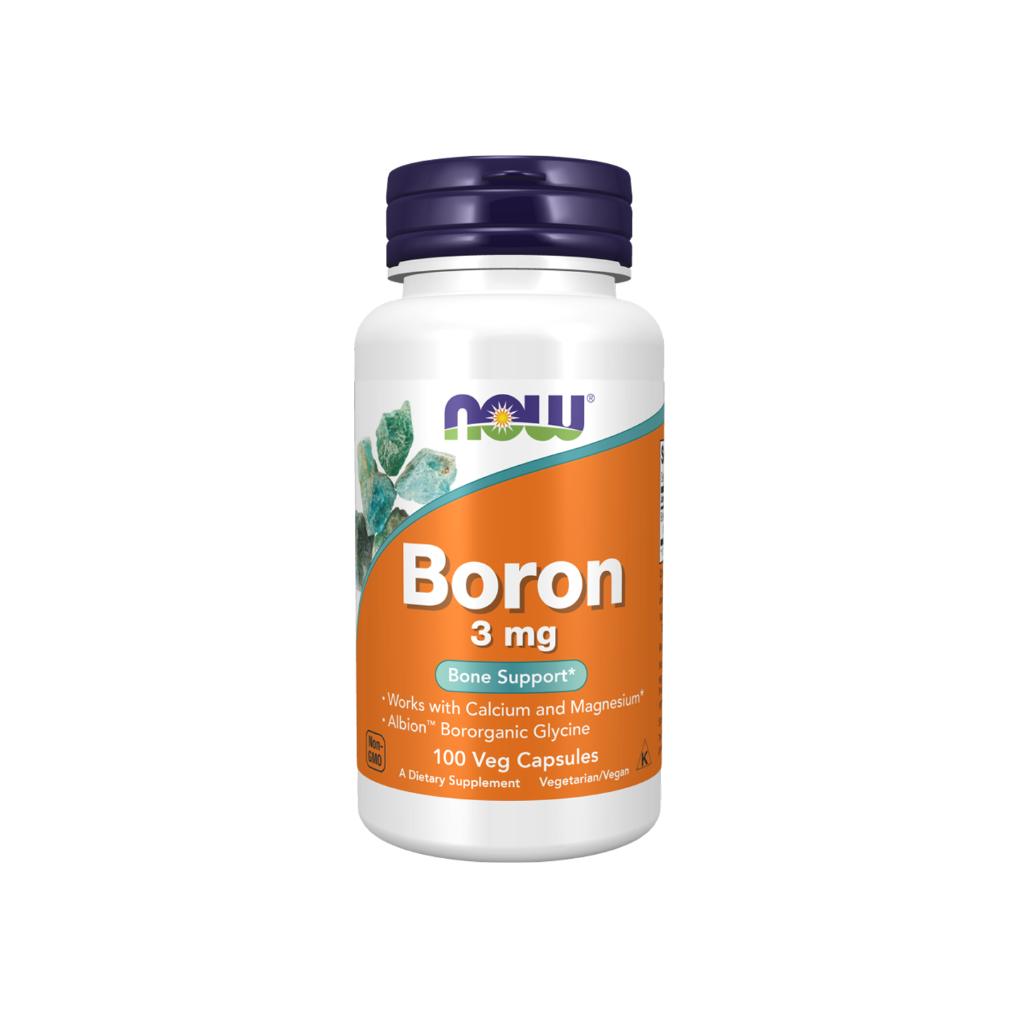 NOW Foods Boron 3 mg 100 Veg Capsules