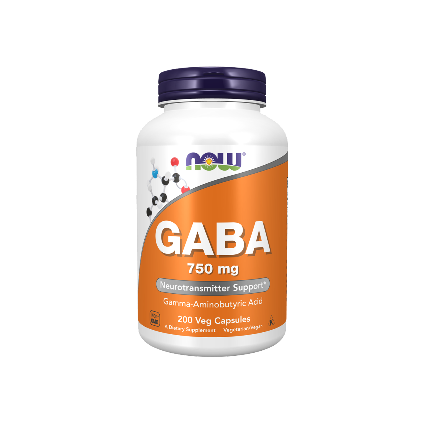NOW Foods GABA 750 mg Cápsulas Vegetales 200