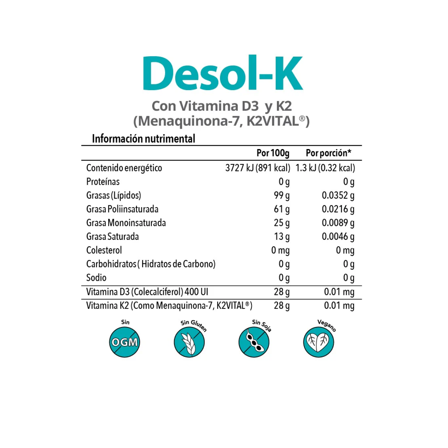 Matter Desol-K | Vitamina D3 y Vitamina K2 (MK-7)