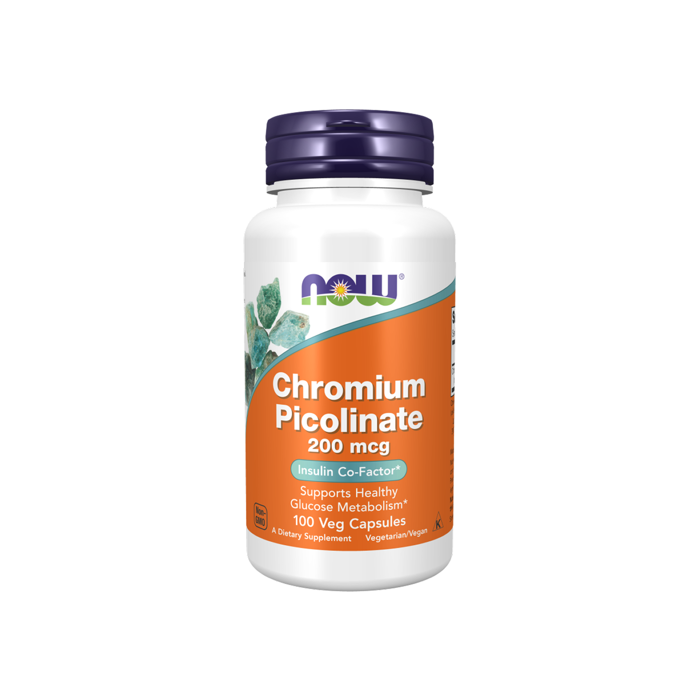 NOW Foods Chromium Picolinate 200 mcg, 100 cápsulas vegetales