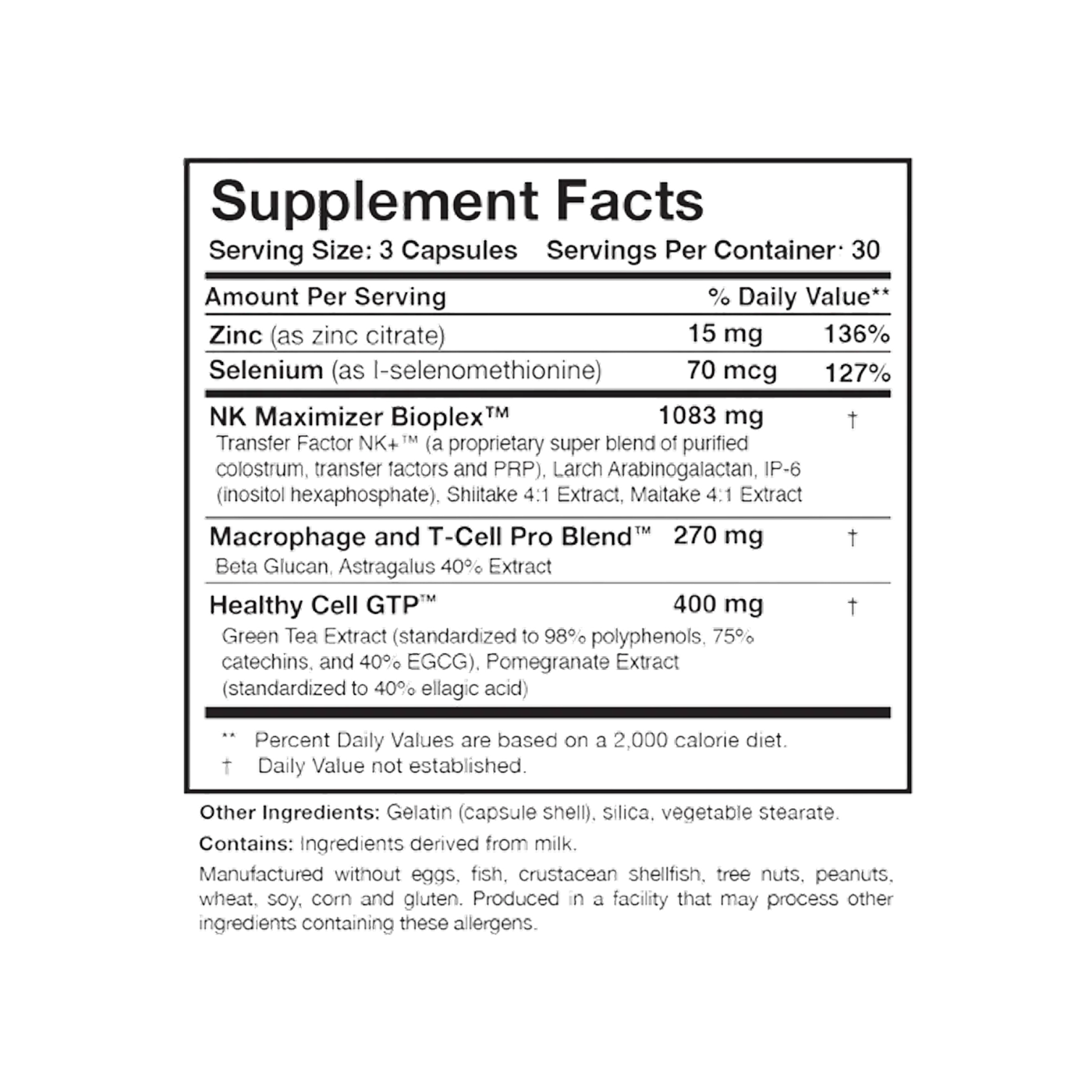Researched Nutritionals Transfer Factor Multi-Immune 90 cápsulas