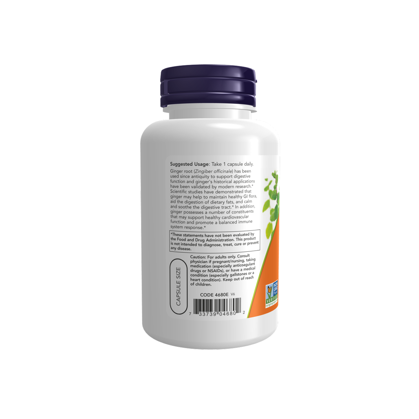 NOW Foods Raíz de jengibre 550 mg Cápsulas vegetales 100