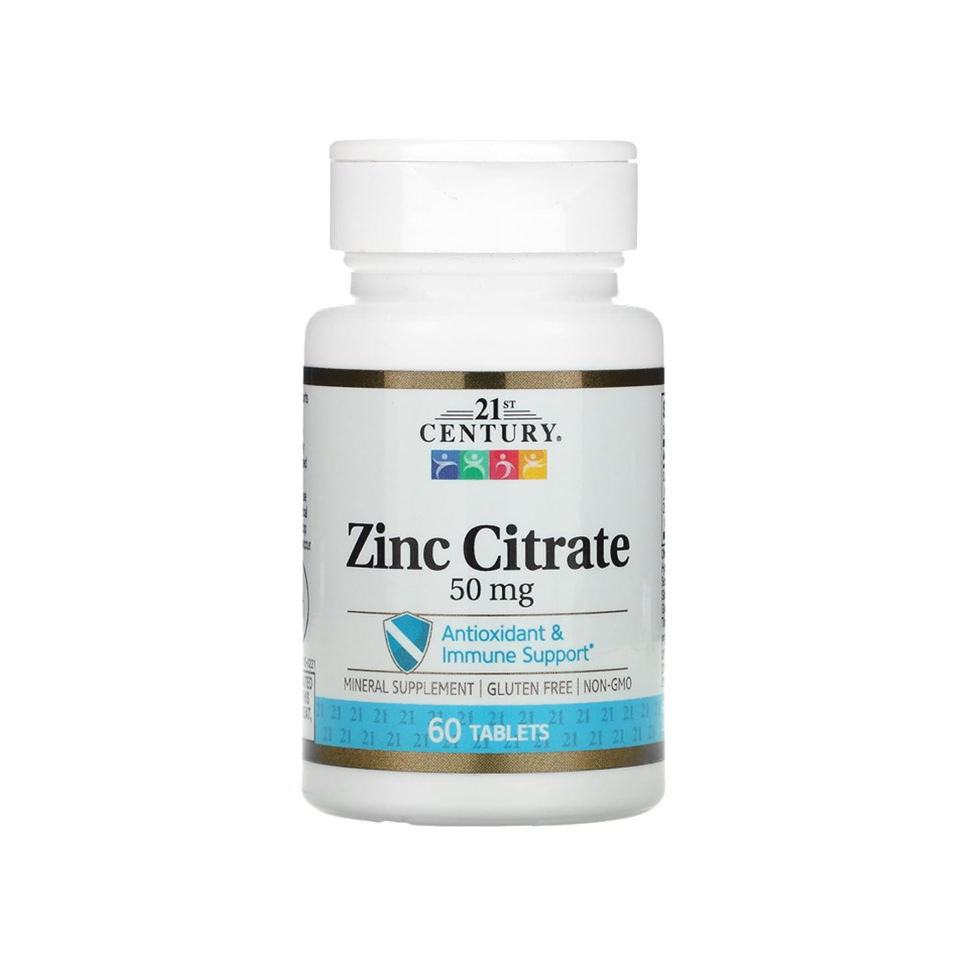 21st Century Zinc Citrate 50 mg, 60 tabletas