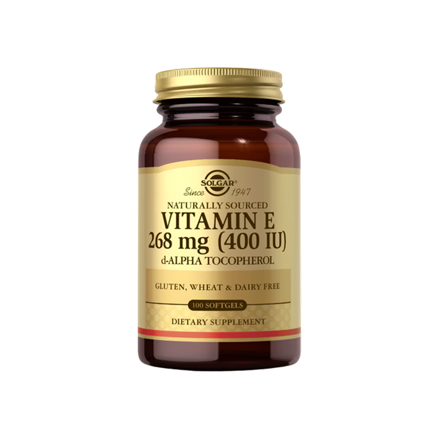 Solgar Vitamin E 268 mg (400 IU) Alpha Softgels, 100 cápsulas vegetales