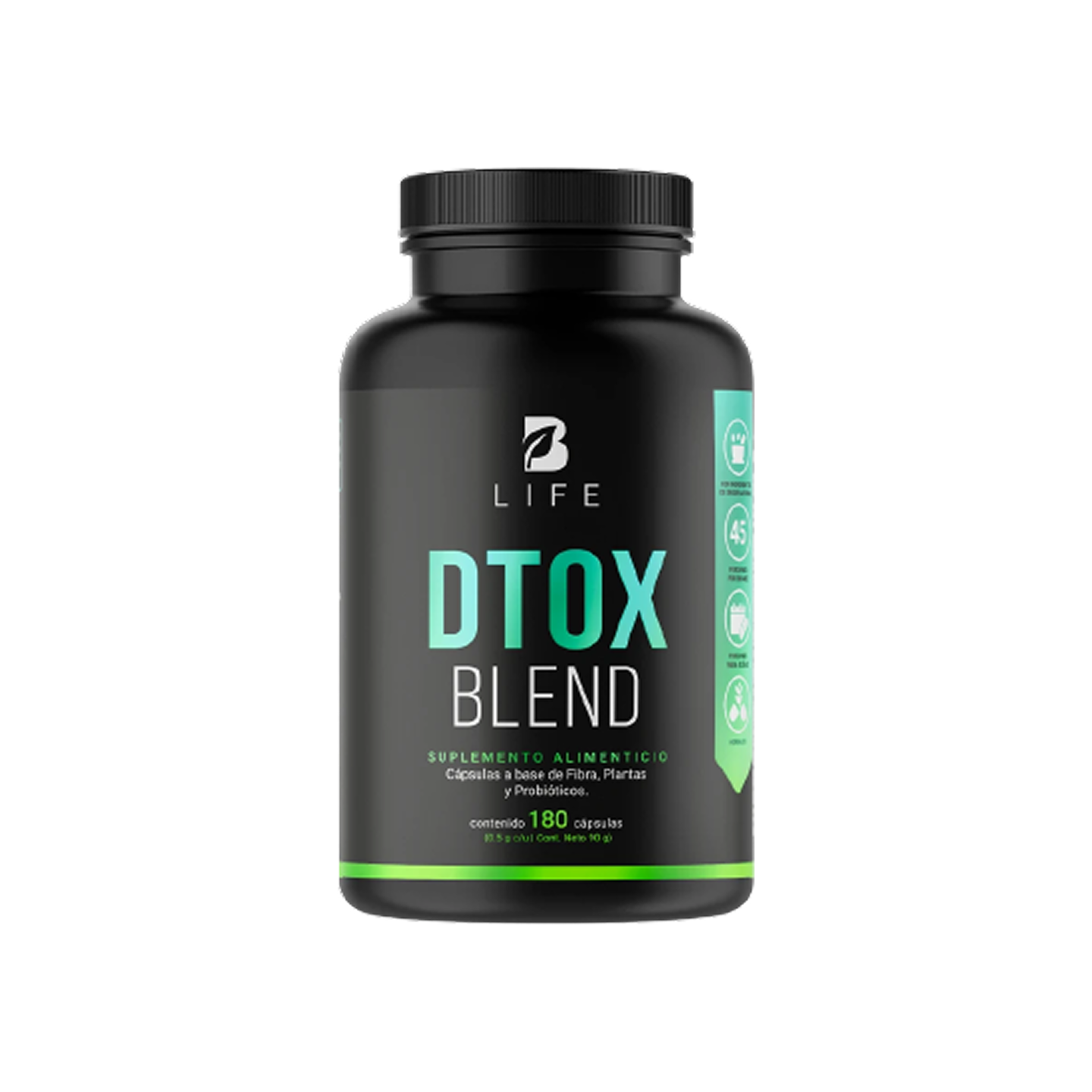 DTox Blend Suplemento Natural Fibra y Plantas 500 mg 180 cápsulas
