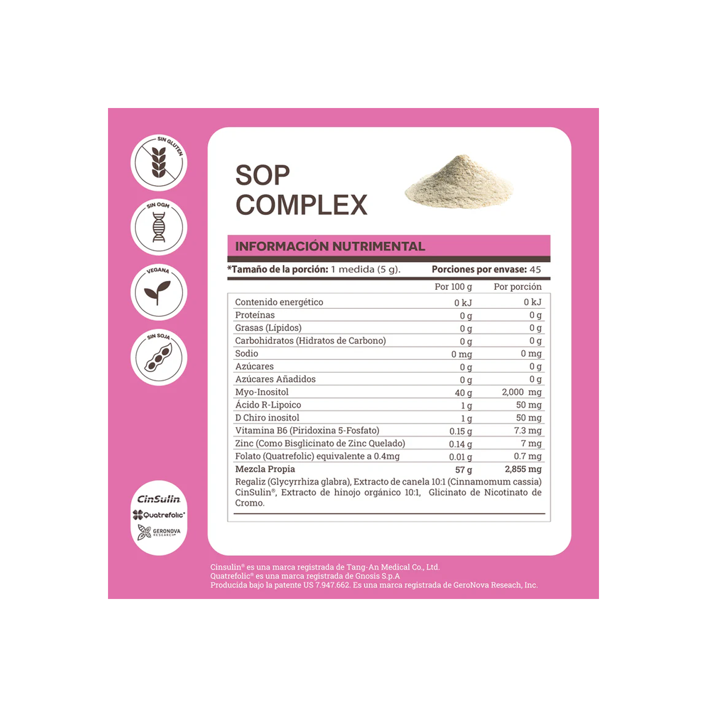 Matter SOP Complex | Myo-Inositol, D Chiro, Ácido R-Lipoico y Cinsulin