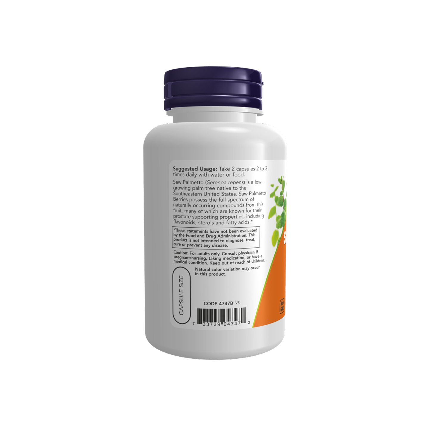 NOW Foods Saw Palmetto Berries 550 mg, 100 cápsulas vegetales