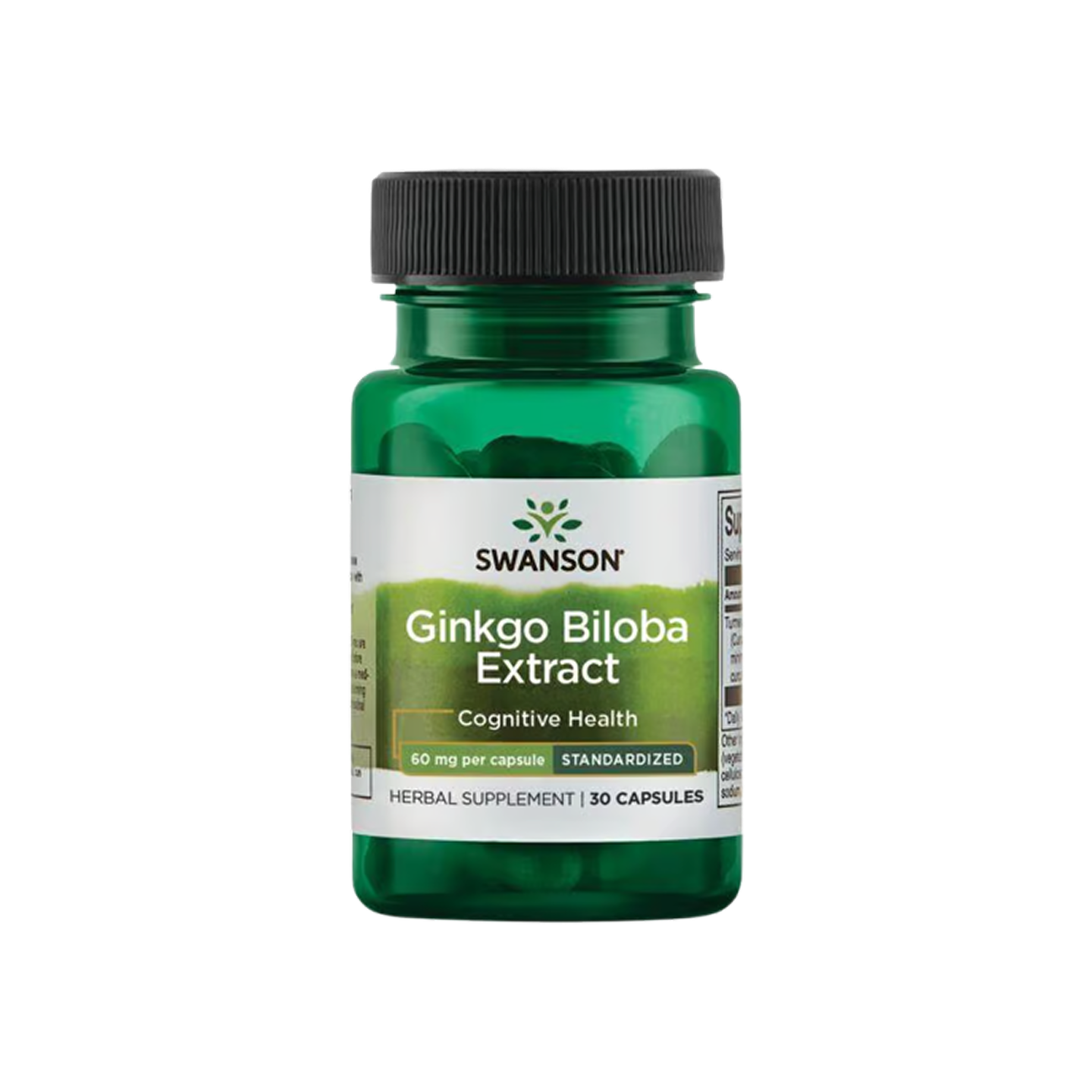 Swanson Premium Extracto de Ginkgo Biloba 60 mg 30 Cápsulas