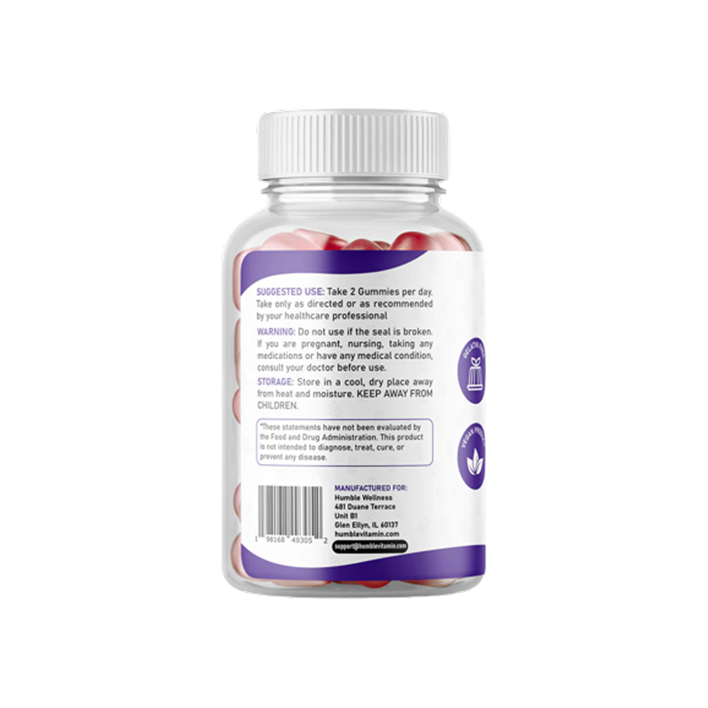 HUMBLE Kids Mega Multivitamin Gummies 60 gomitas