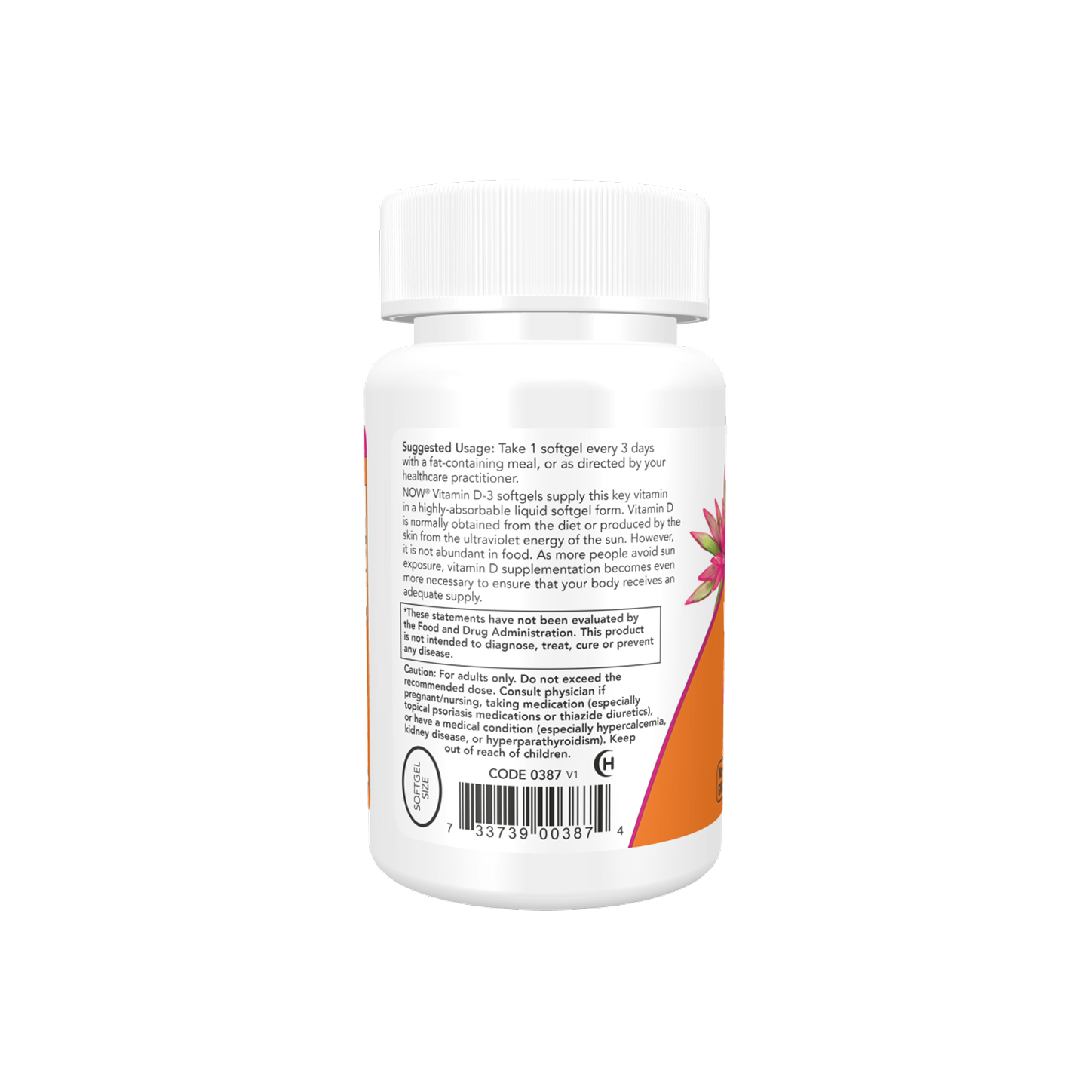 NOW Foods Vitamin D-3 10,000 IU, 240 cápsulas blandas