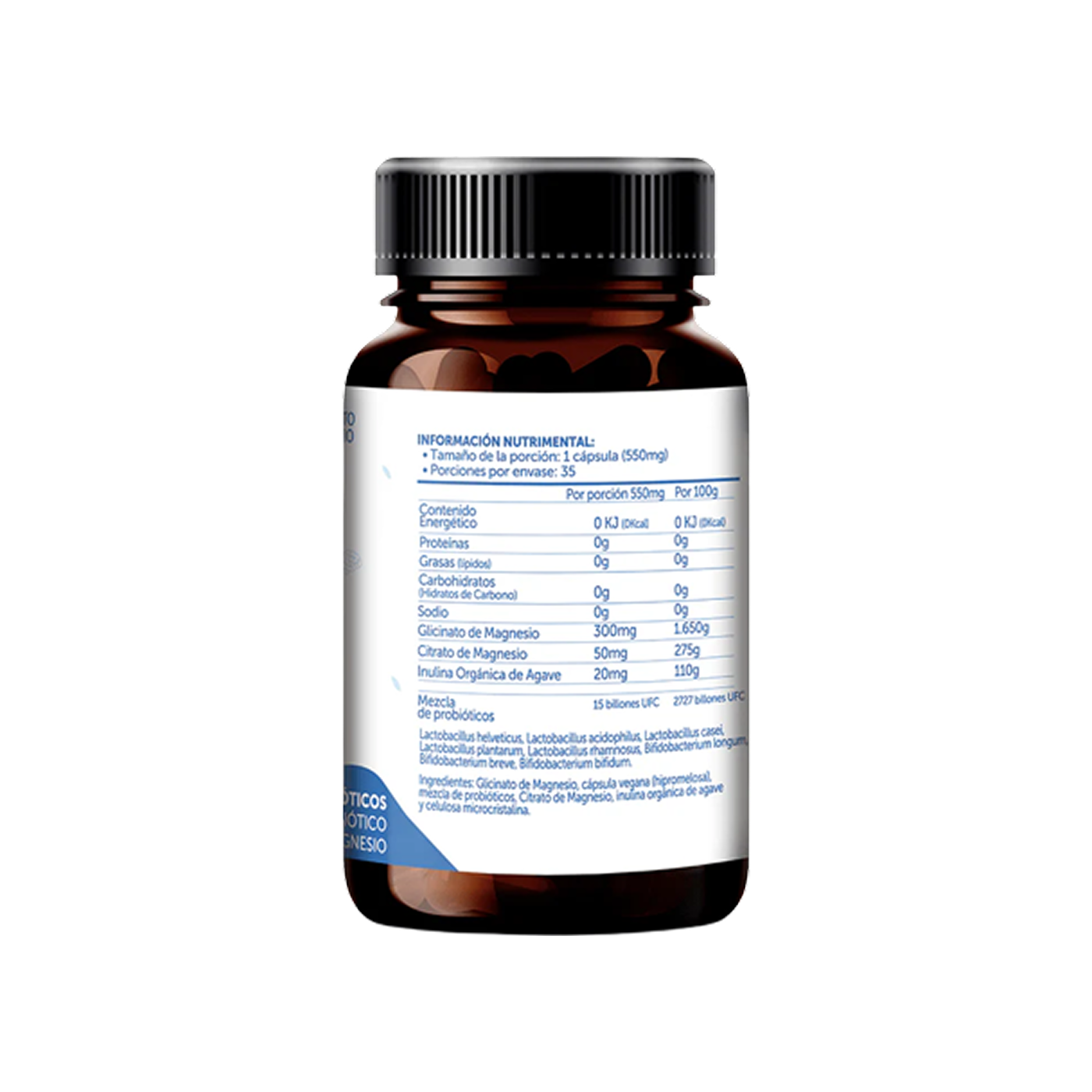 Bioflora MOOD Probióticos y Prebióticos con Magnesio, 35 cápsulas