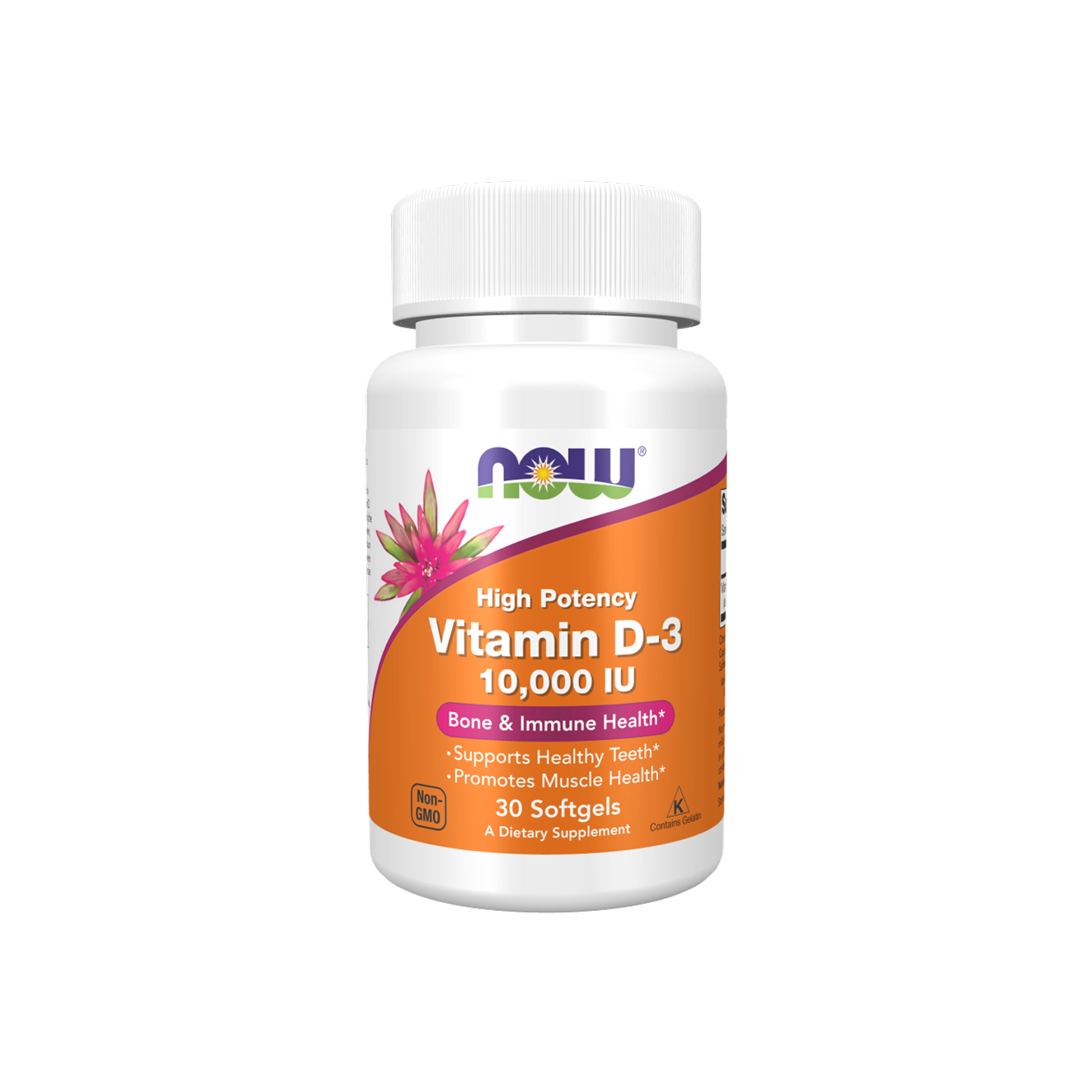NOW Foods Vitamin D-3 10,000 IU, 240 cápsulas blandas