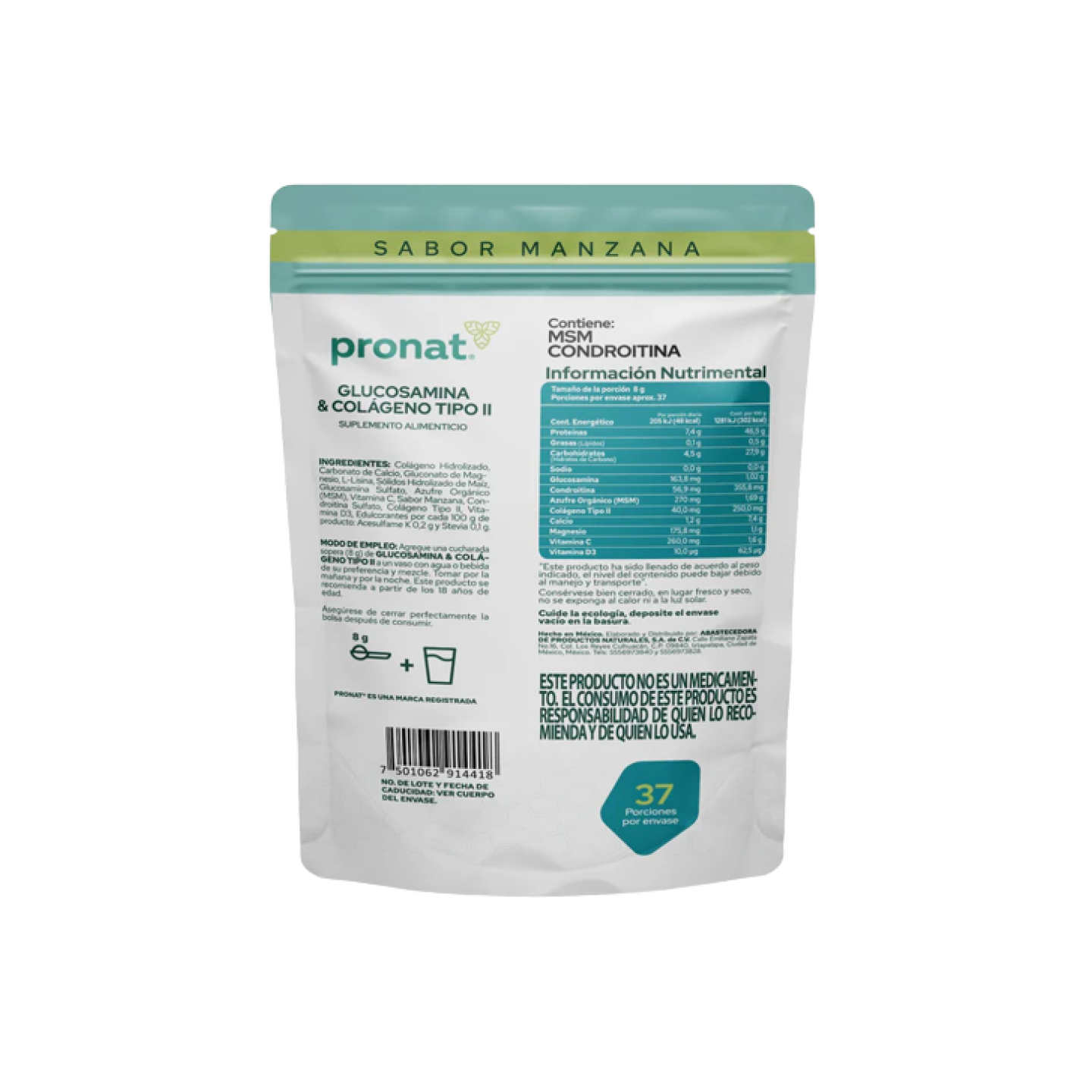 Glucosamina & Colágeno Tipo II polvo 300g