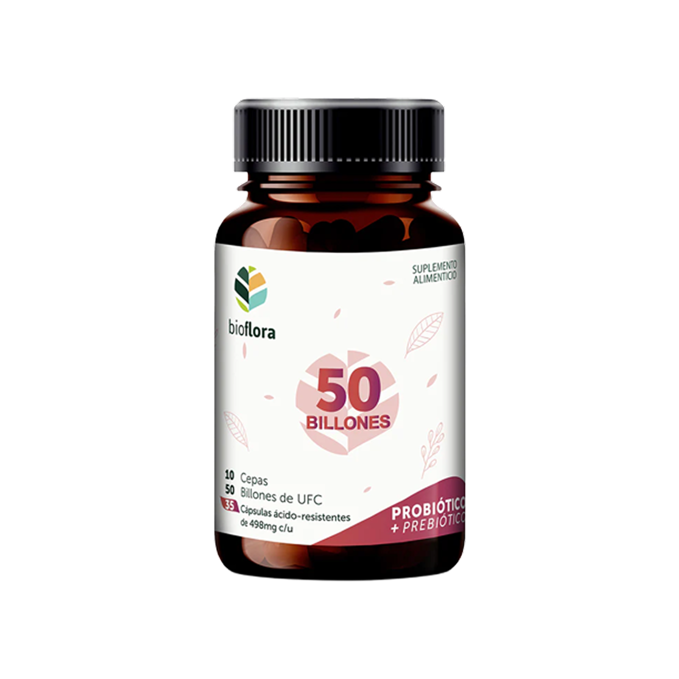 Bioflora 50 Billones Probióticos + Prebióticos, 35 cápsulas