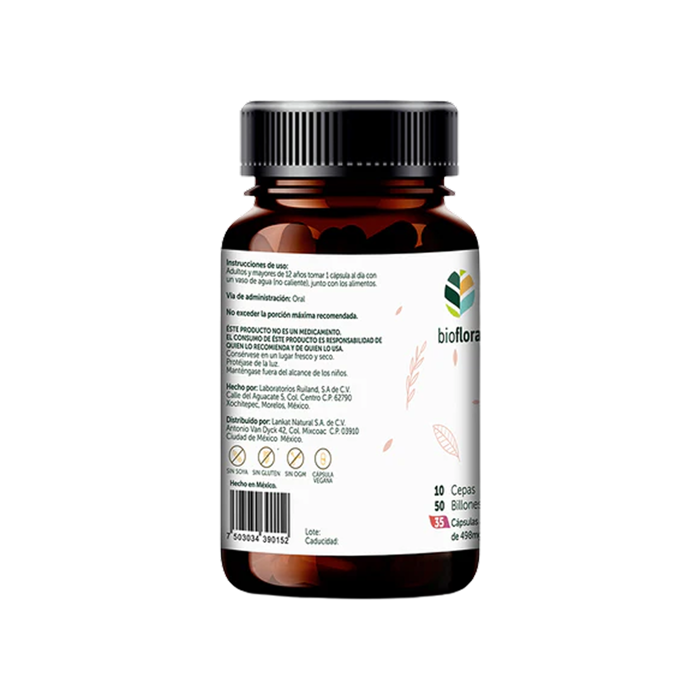 Bioflora 50 Billones Probióticos + Prebióticos, 35 cápsulas