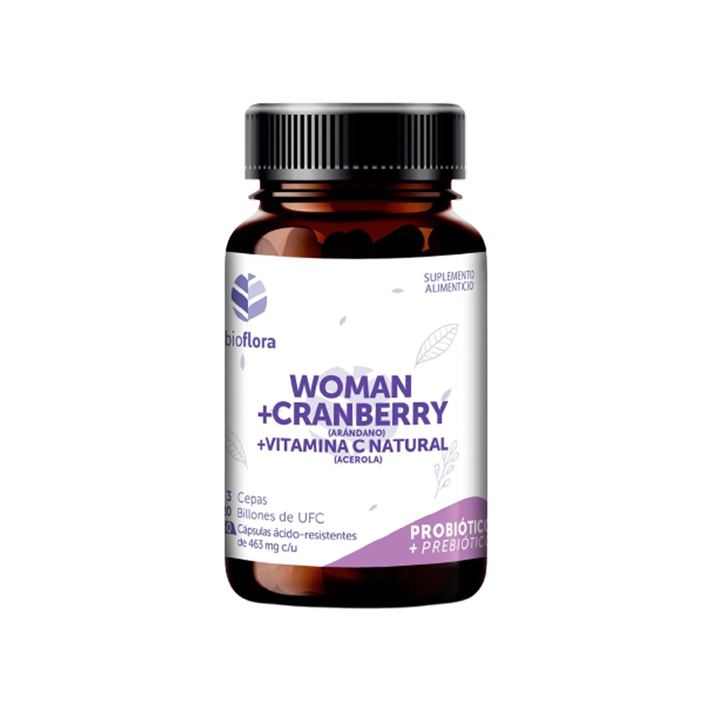 Bioflora Woman + Cranberry + Vitamina C Natural, 60 cápsulas