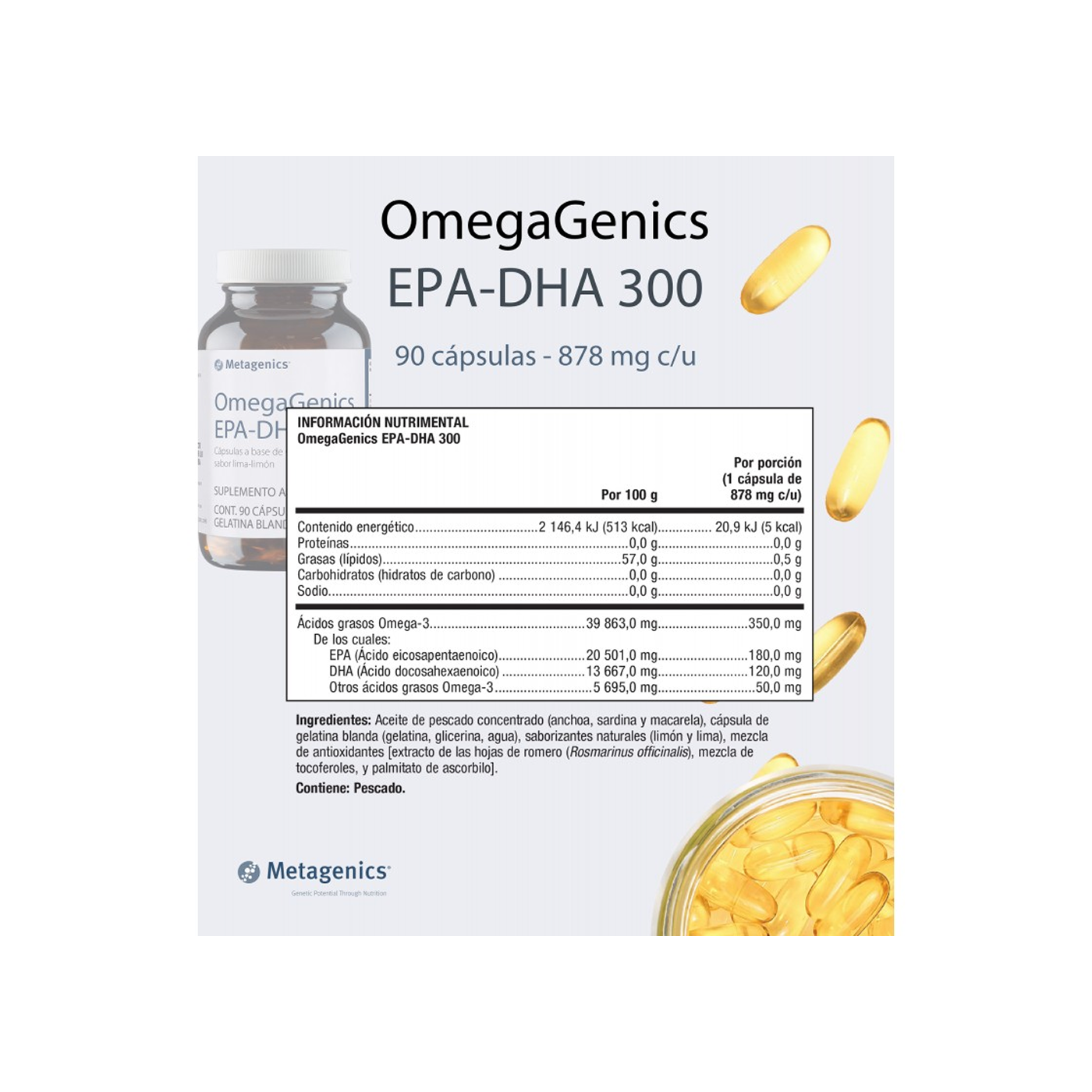 Metagenics OmegaGenics EPA-DHA 300 90 cápsulas