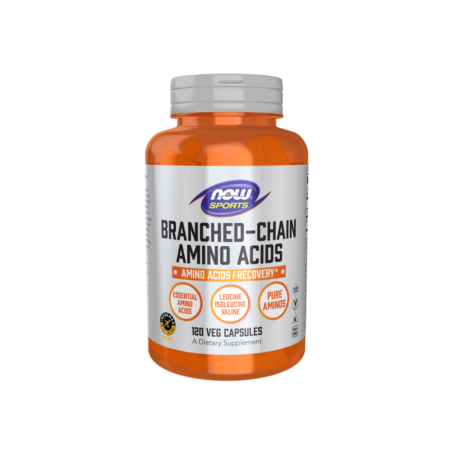 NOW Foods Aminoácidos de cadena ramificada (BCAA) 120 cápsulas vegetales