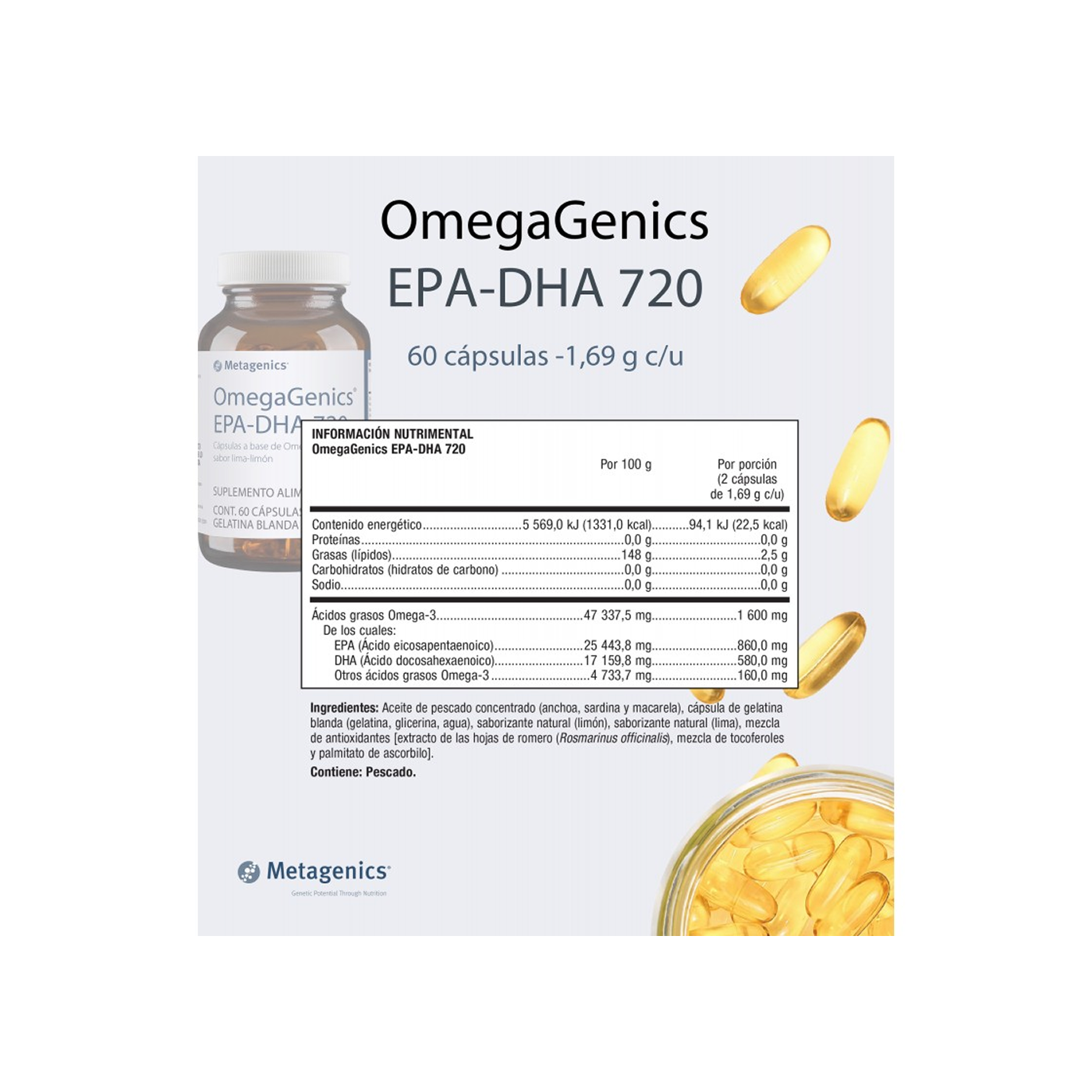 Metagenics OmegaGenics EPA-DHA 720 60 cápsulas