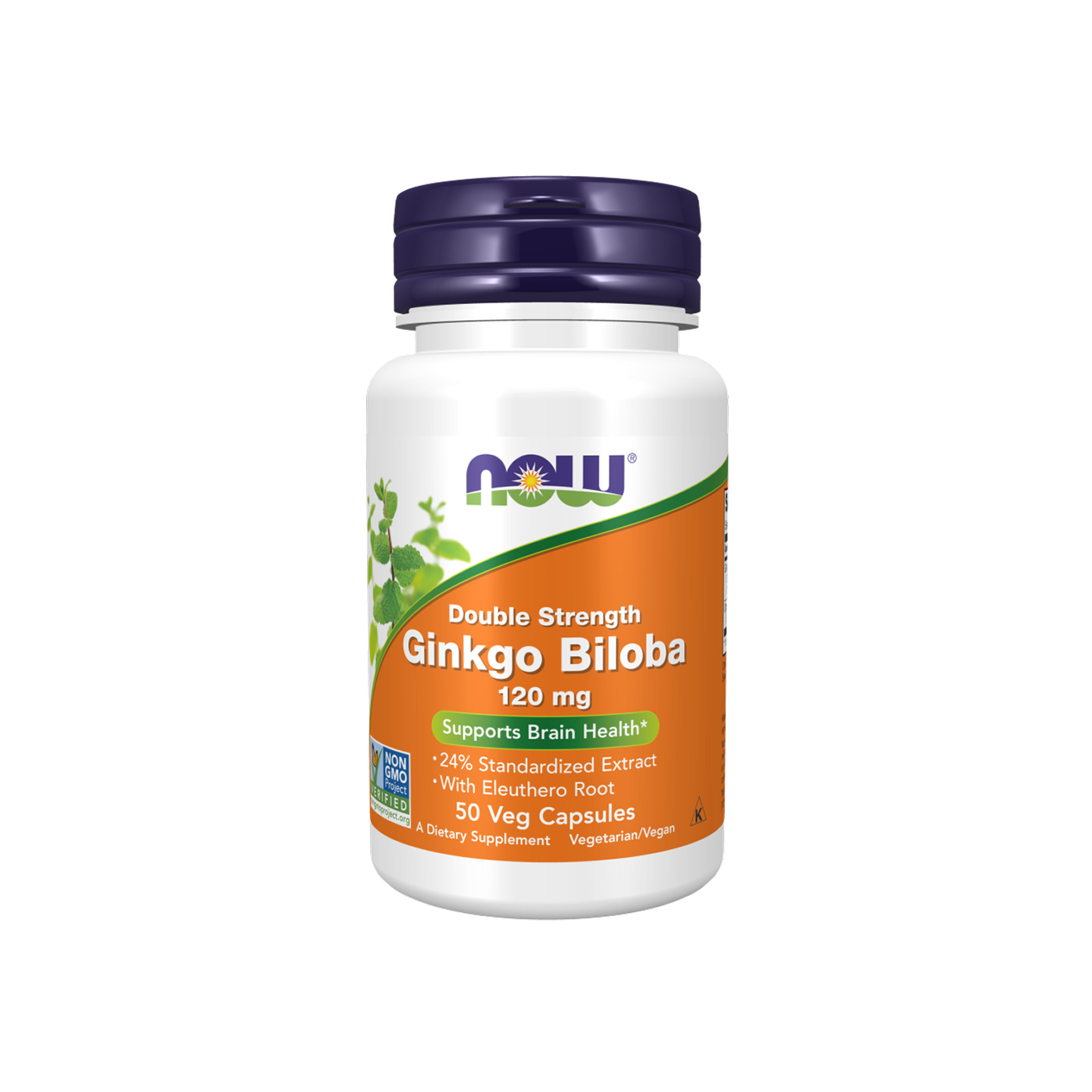 NOW Foods Ginkgo Biloba Doble Fuerza 120 mg 50 cápsulas vegetales