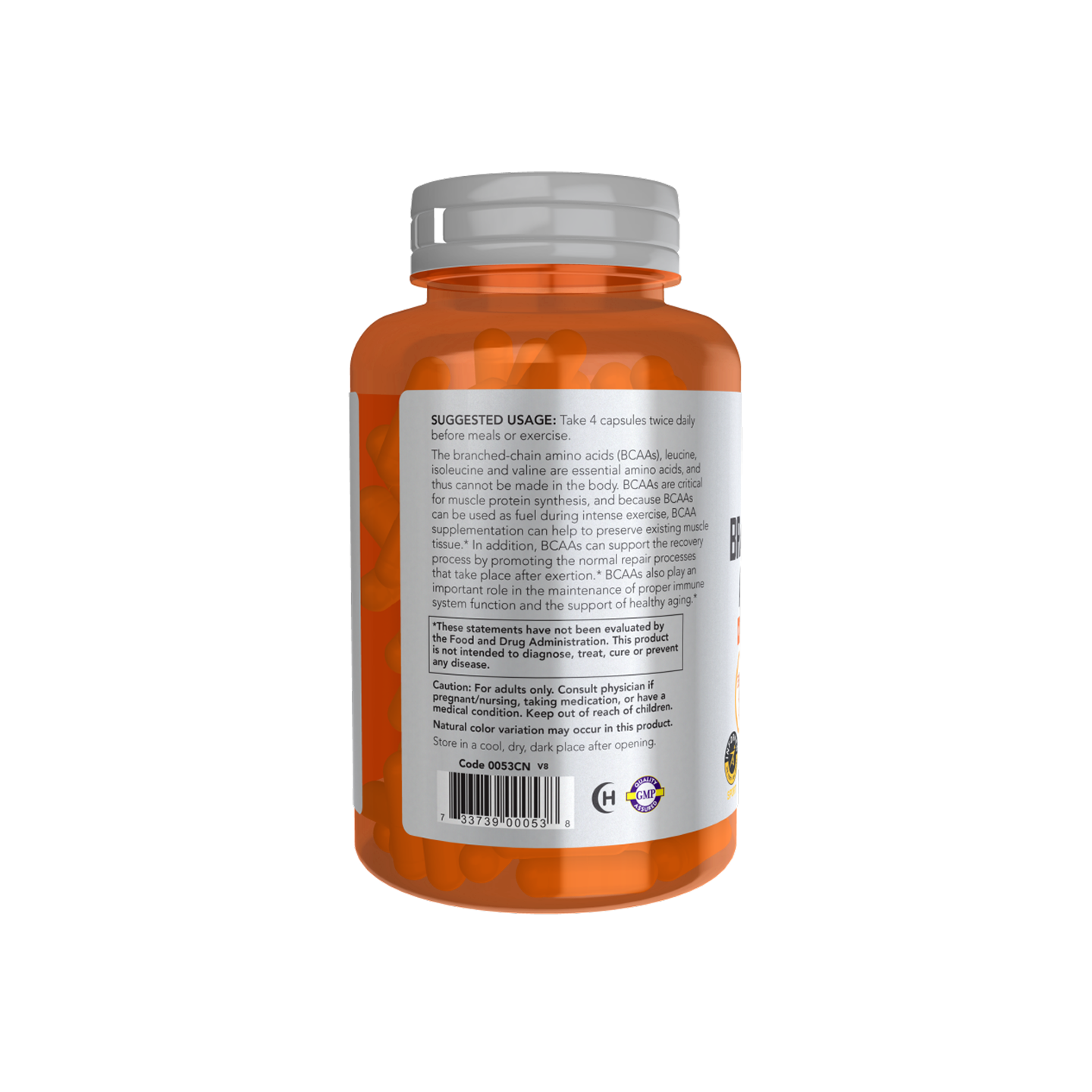 NOW Foods Aminoácidos de cadena ramificada (BCAA) 120 cápsulas vegetales