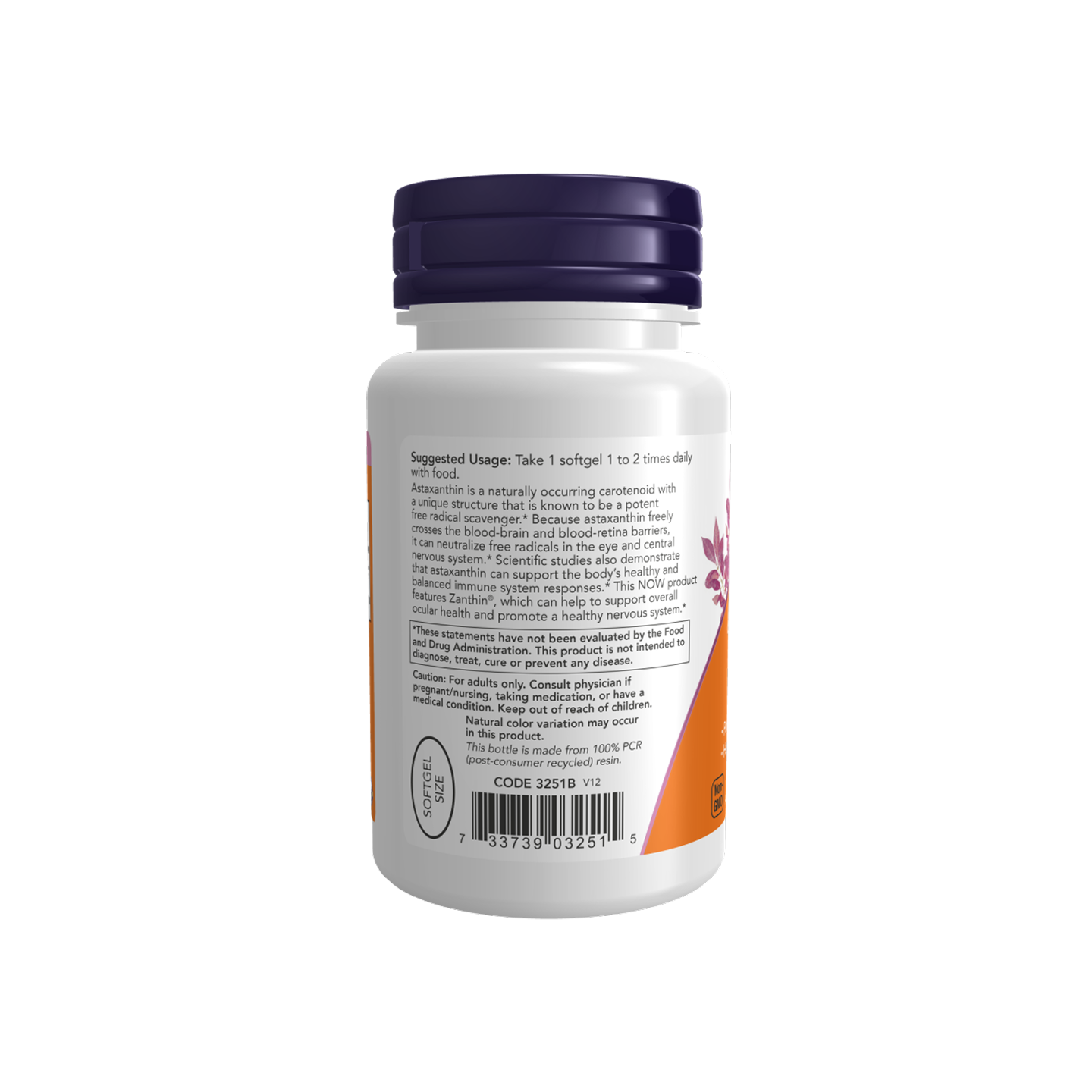 NOW Foods Astaxantina 4 mg, 60 cápsulas blandas vegetarianas