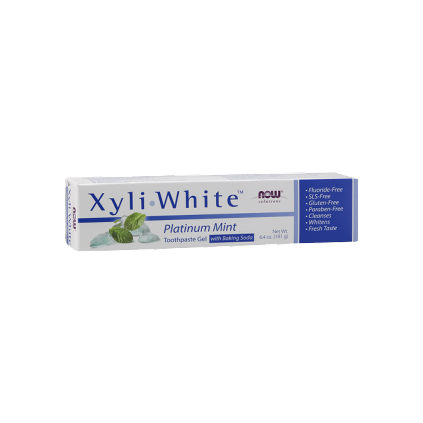 Now Foods Solutions XyliWhite Platinum Mint Gel Dental con Bicarbonato, 181 g