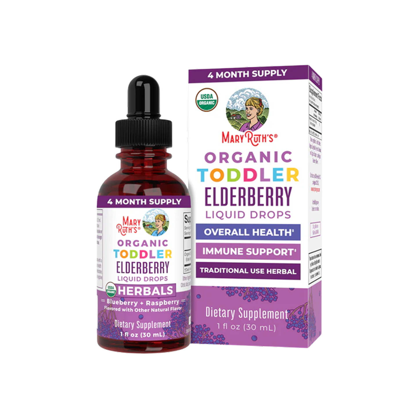 MaryRuth Organics Toddler Elderberry Líquido orgánico 1 oz